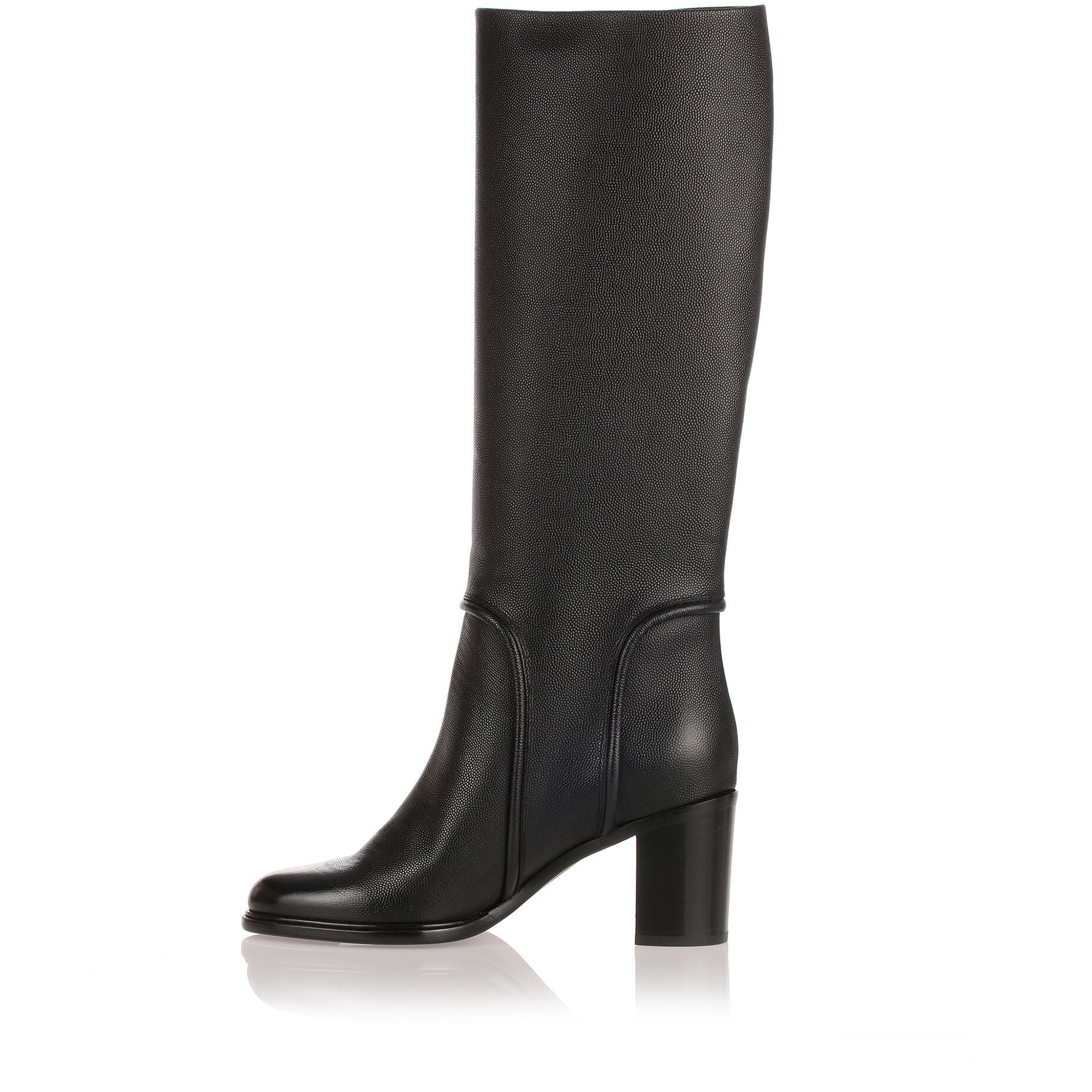 Flavius black leather knee-boot - Image 4
