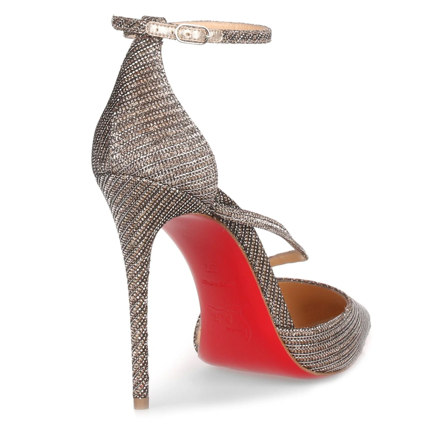 Fliketta 100 grey glitter pump - Image 3
