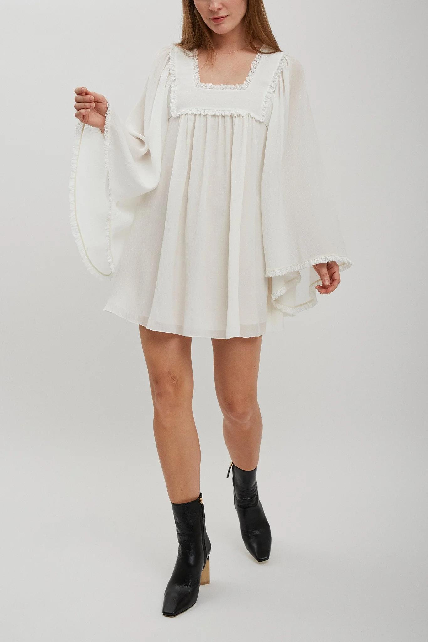 Fluid silk crepon mini dress - Image 6