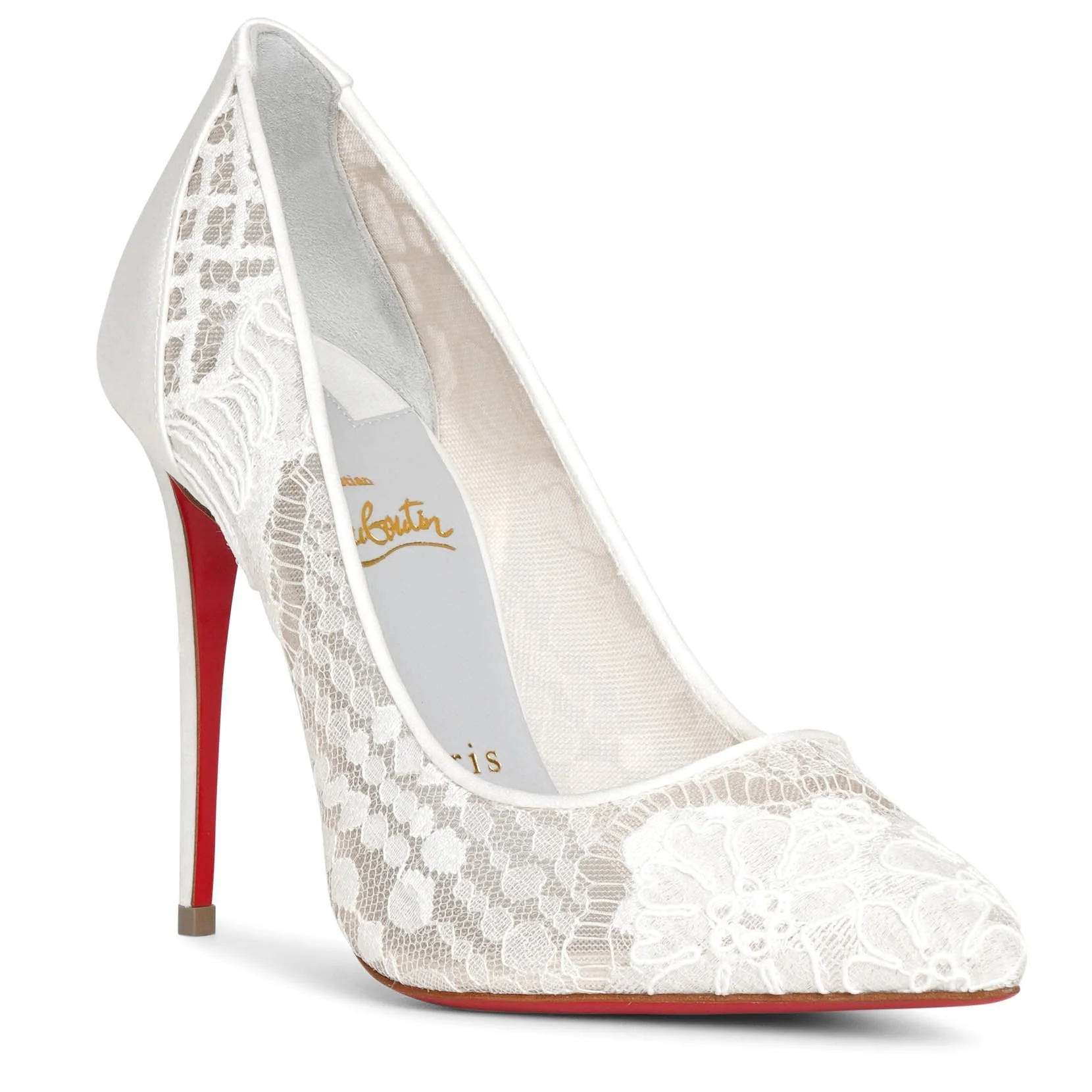 Follies Lace 100 white pumps - Image 3