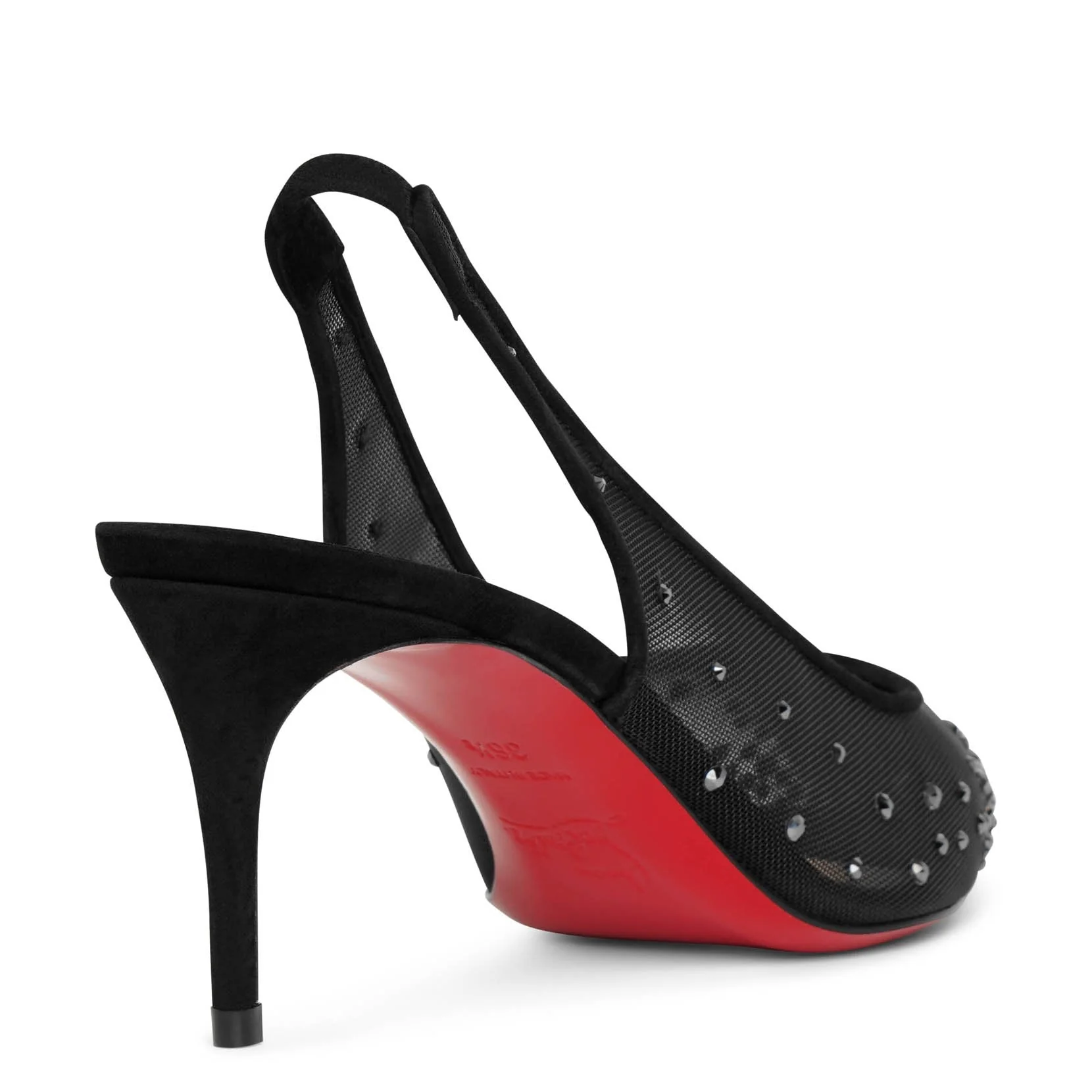 Follies Strass sling 70 black suede pumps - Image 4