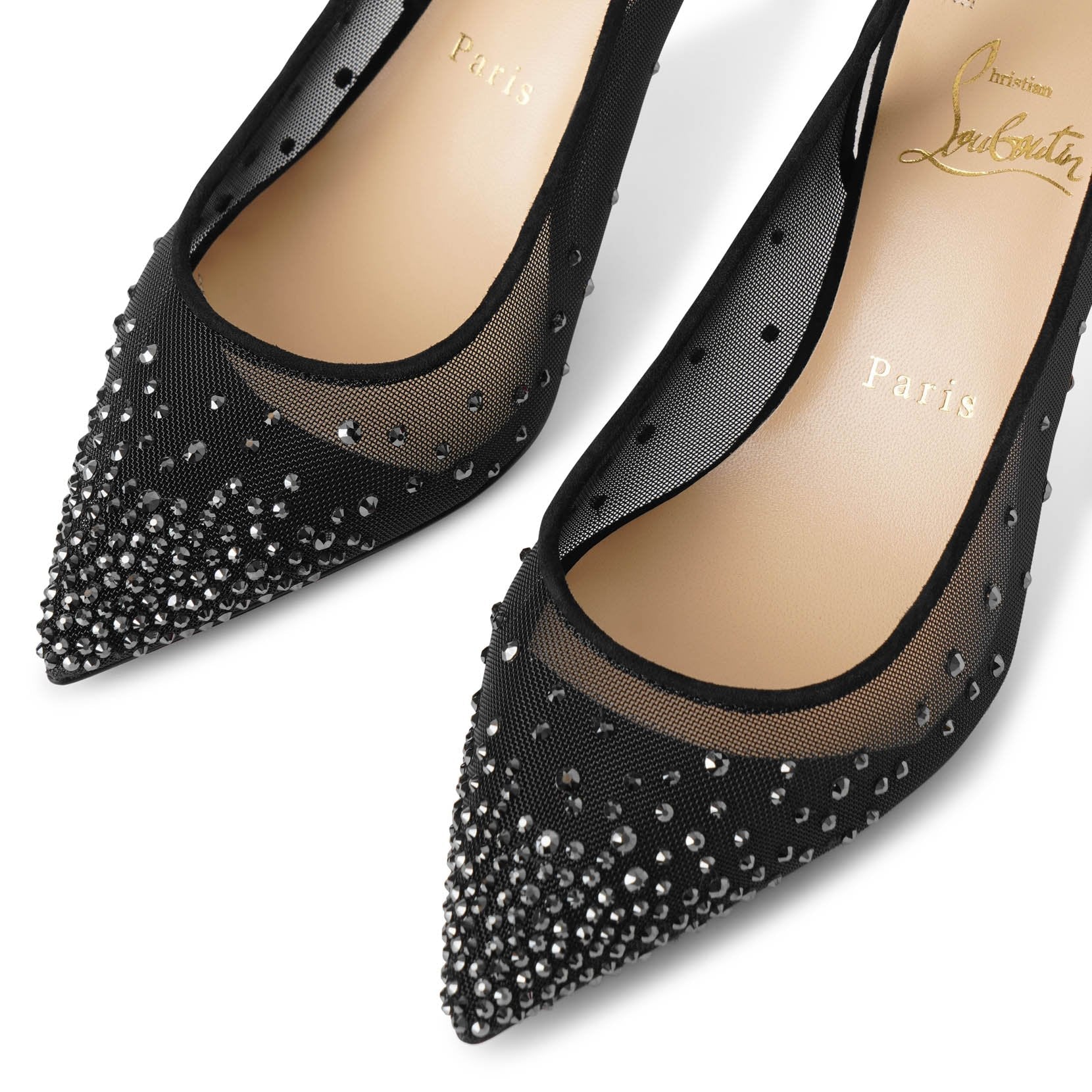 Follies Strass sling 70 black suede pumps - Image 5