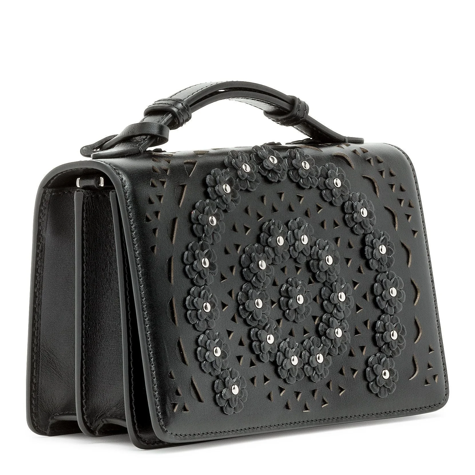 Franca small black flower bag - Image 2