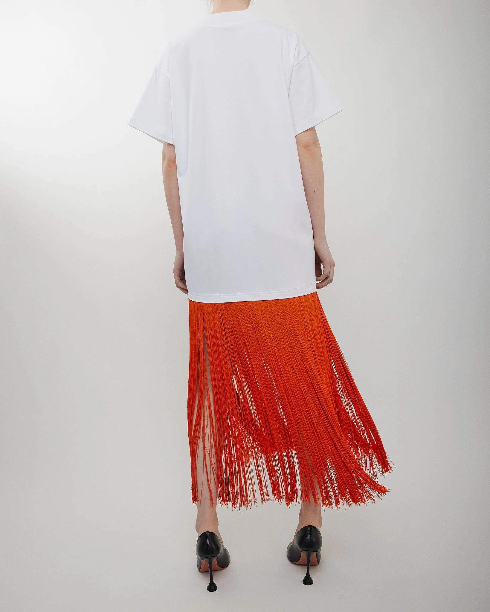 Fringed white T-Shirt - Image 4