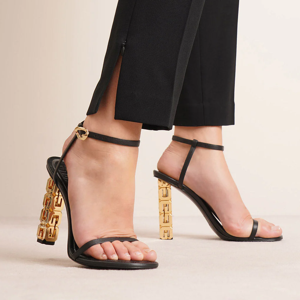G Cube 105 black leather sandals - Image 7