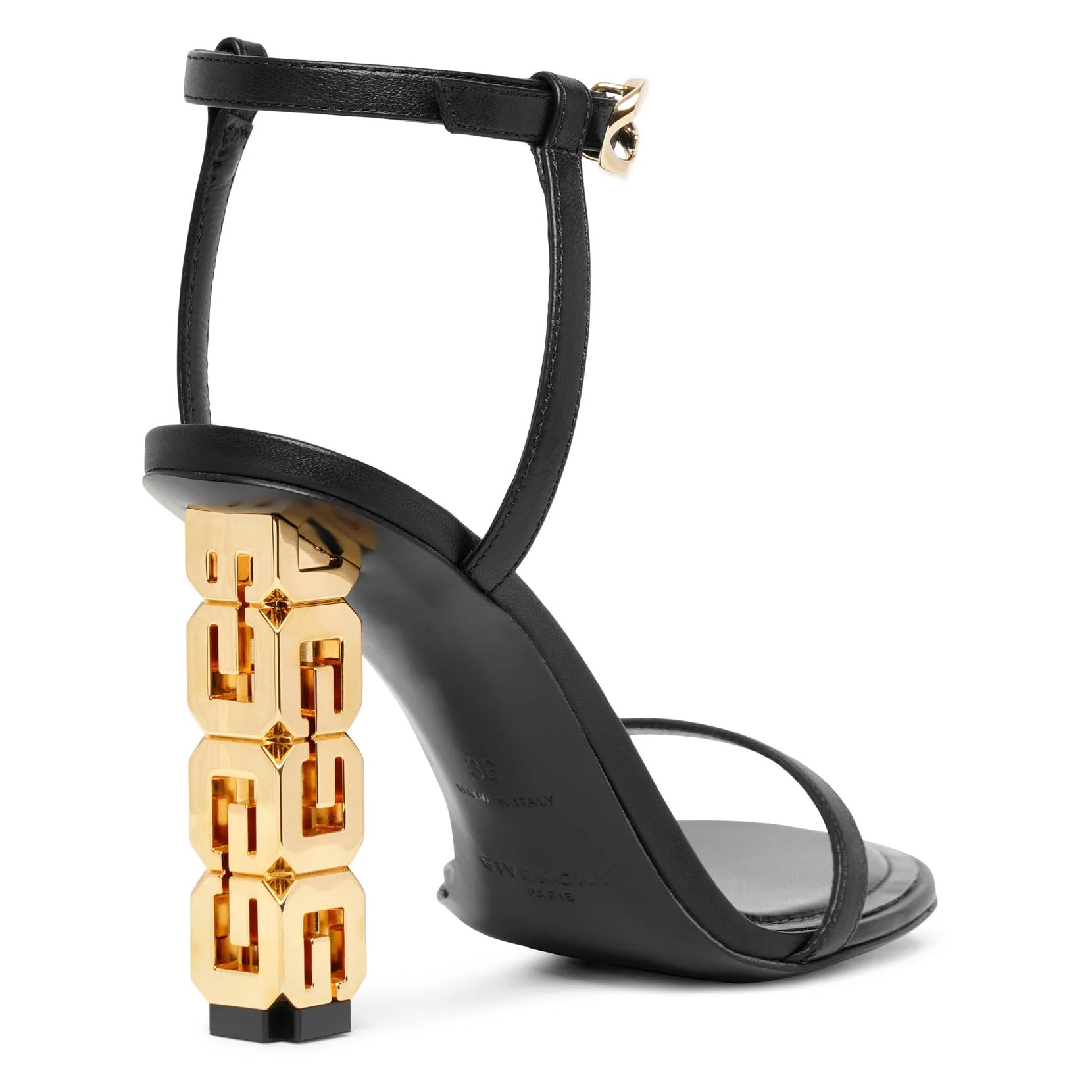 G Cube 85 black leather sandals - Image 4