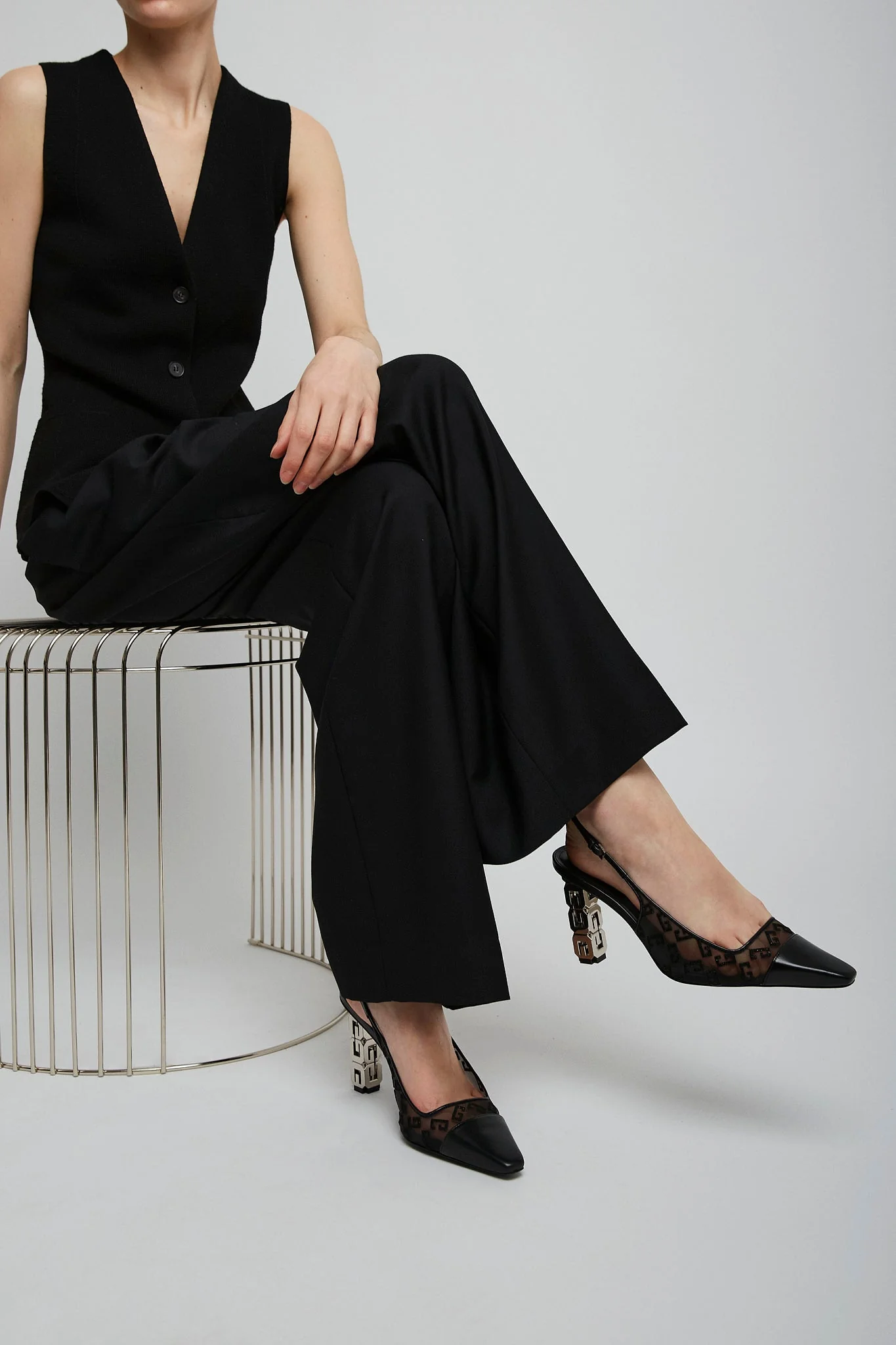 G cube mesh slingbacks - Image 6