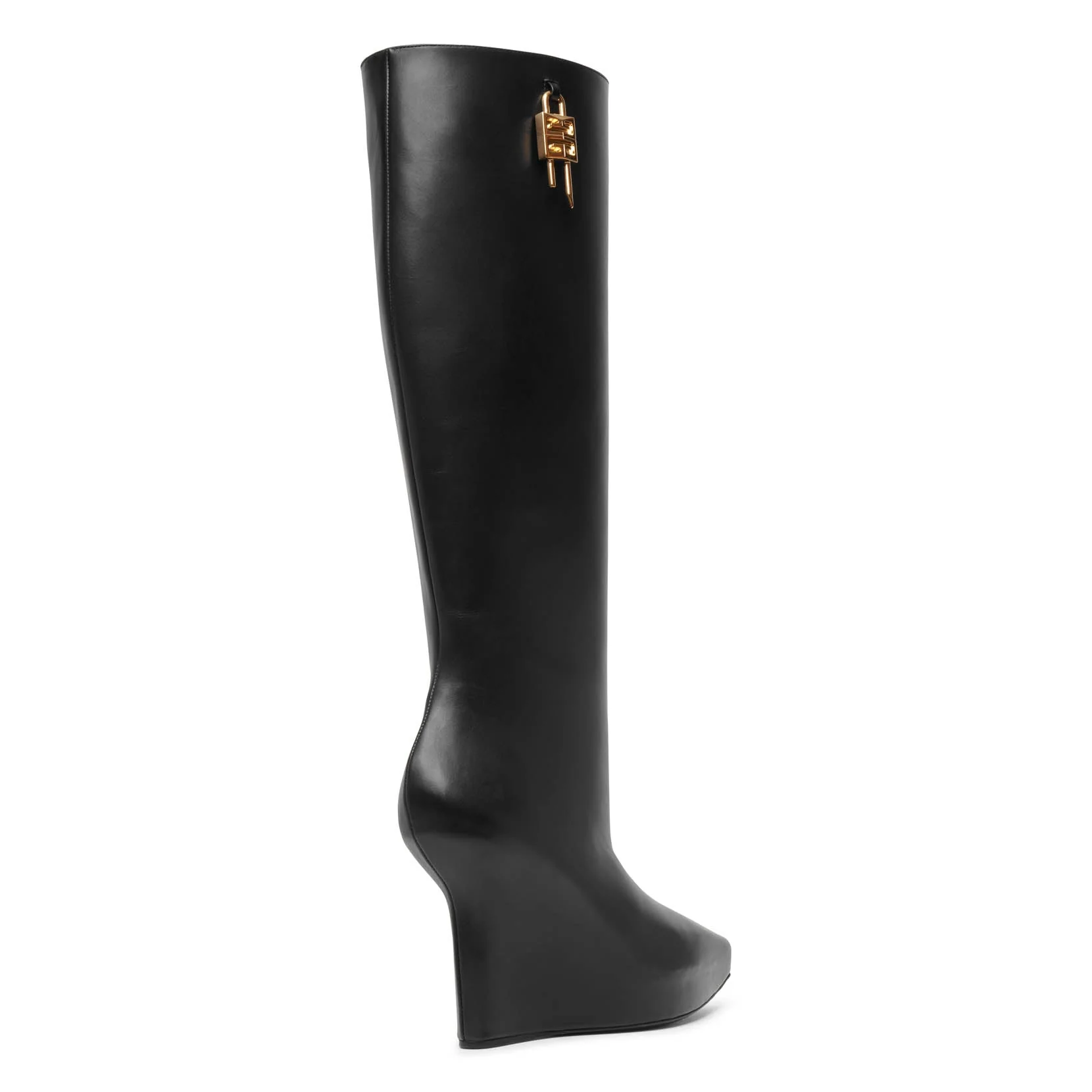 G lock black leather wedge high boots - Image 4