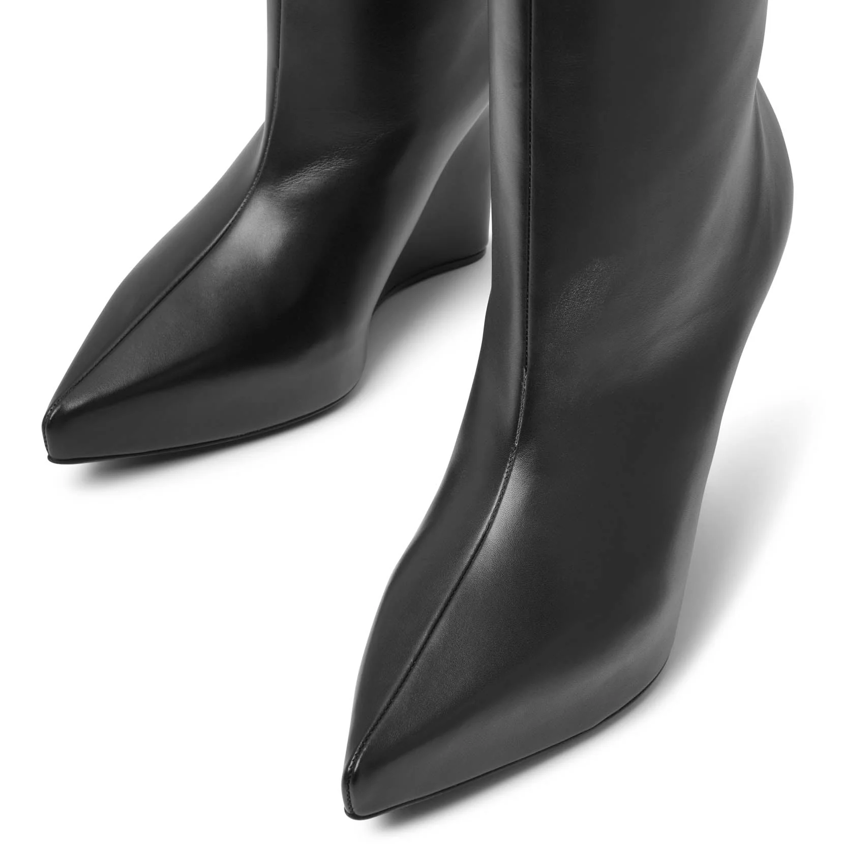G lock black leather wedge high boots - Image 6