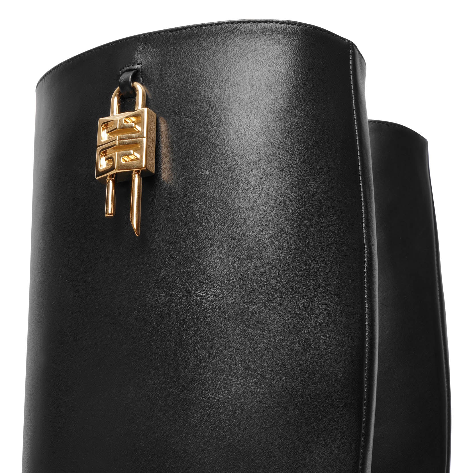G lock black leather wedge high boots - Image 7