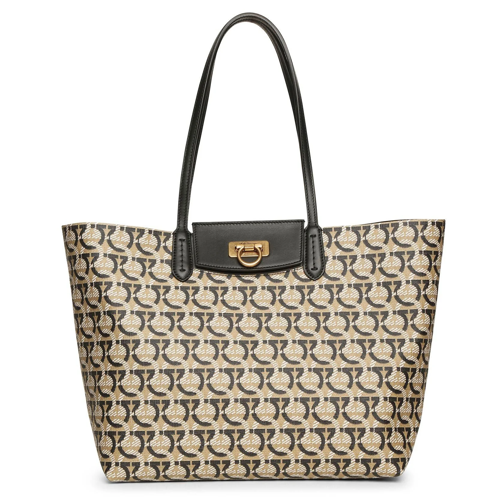Gancini logo tote bag