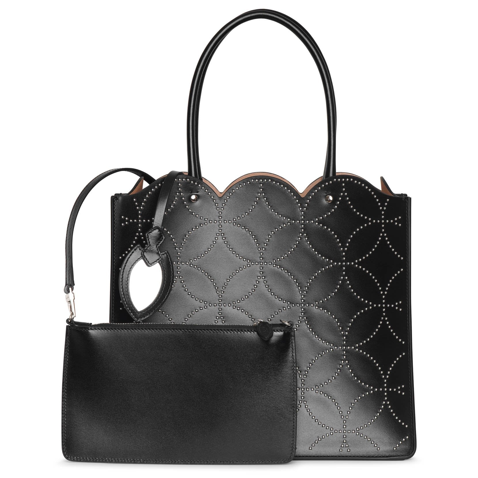 Garance 28 black studded tote bag - Image 4