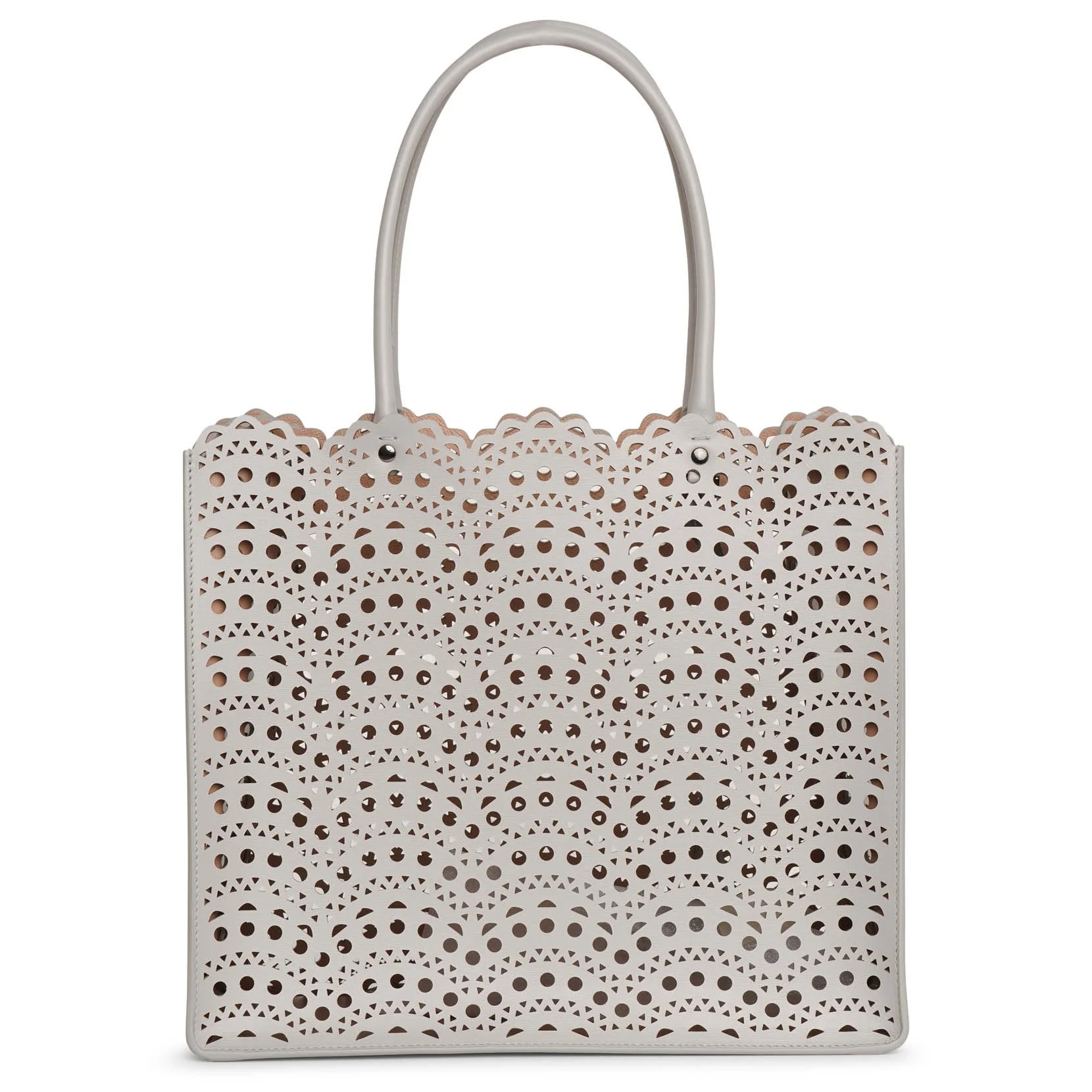 Garance 28 perle leather tote bag