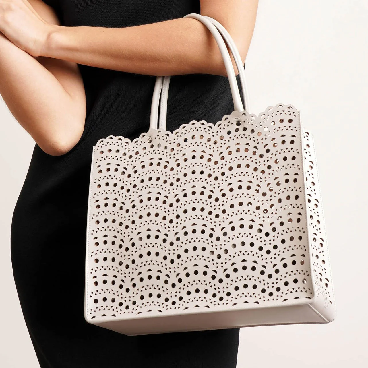 Garance 28 perle leather tote bag - Image 6