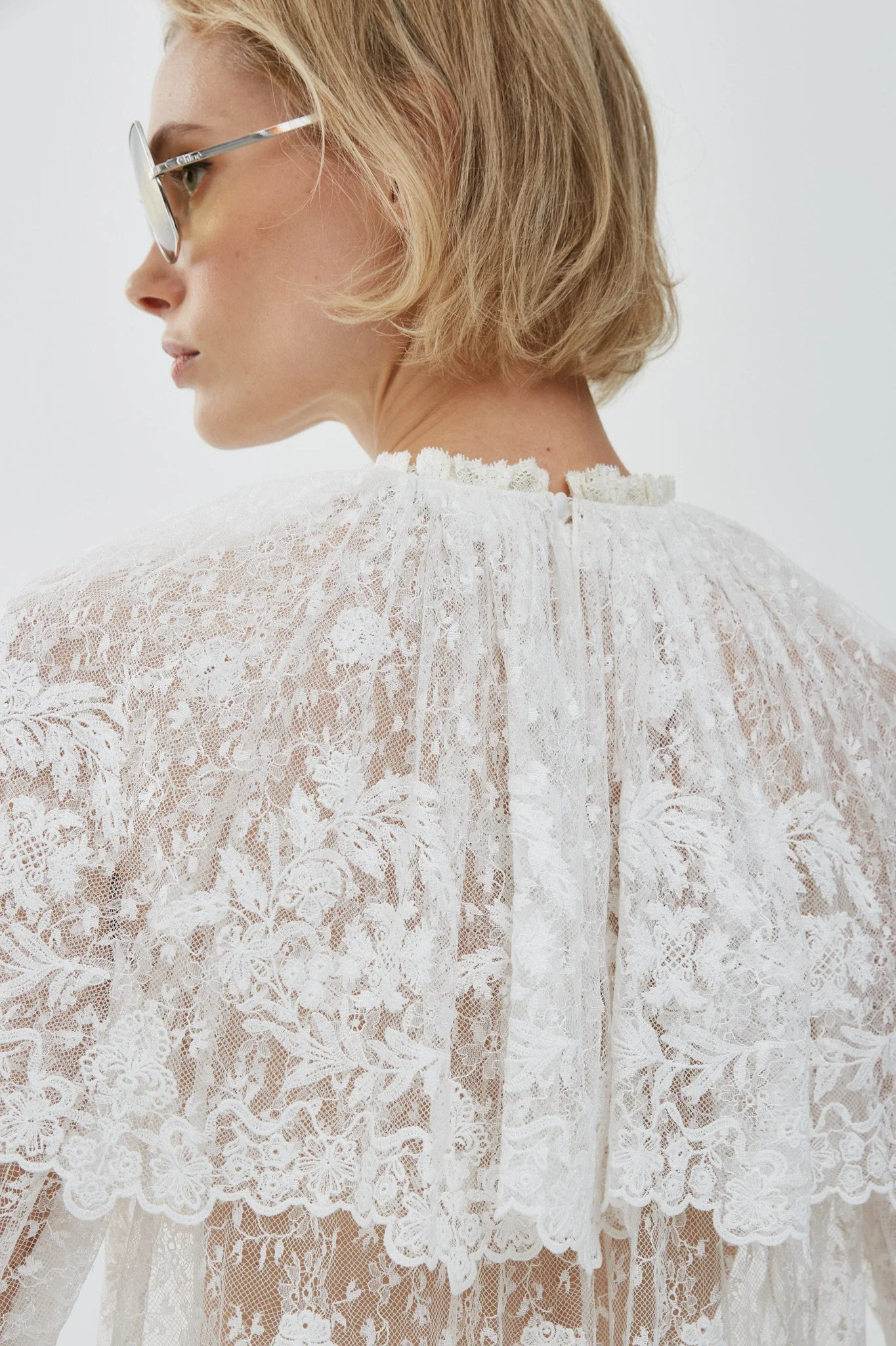 Gathered top in lace - Image 4