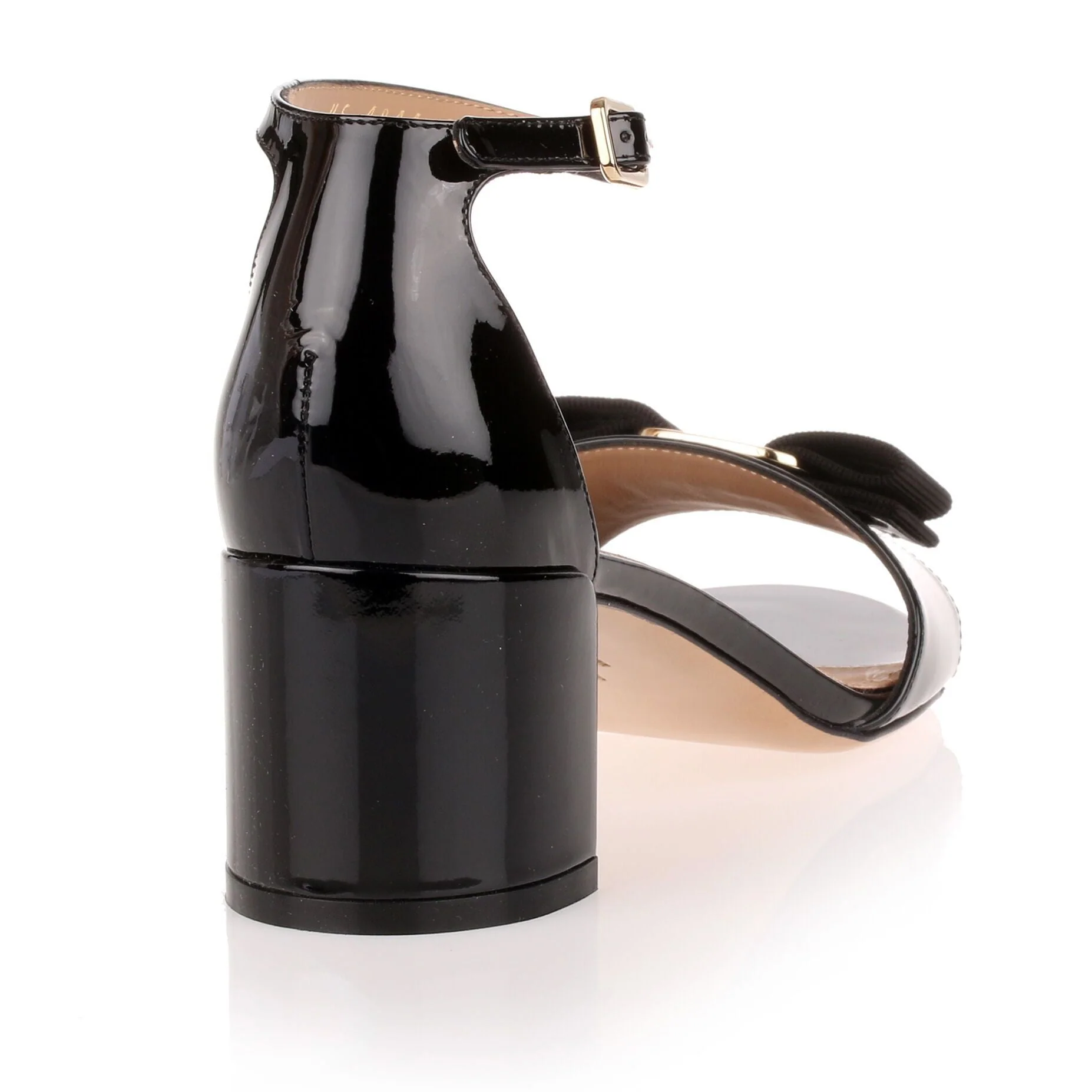 Gavina black patent leather sandal - Image 3
