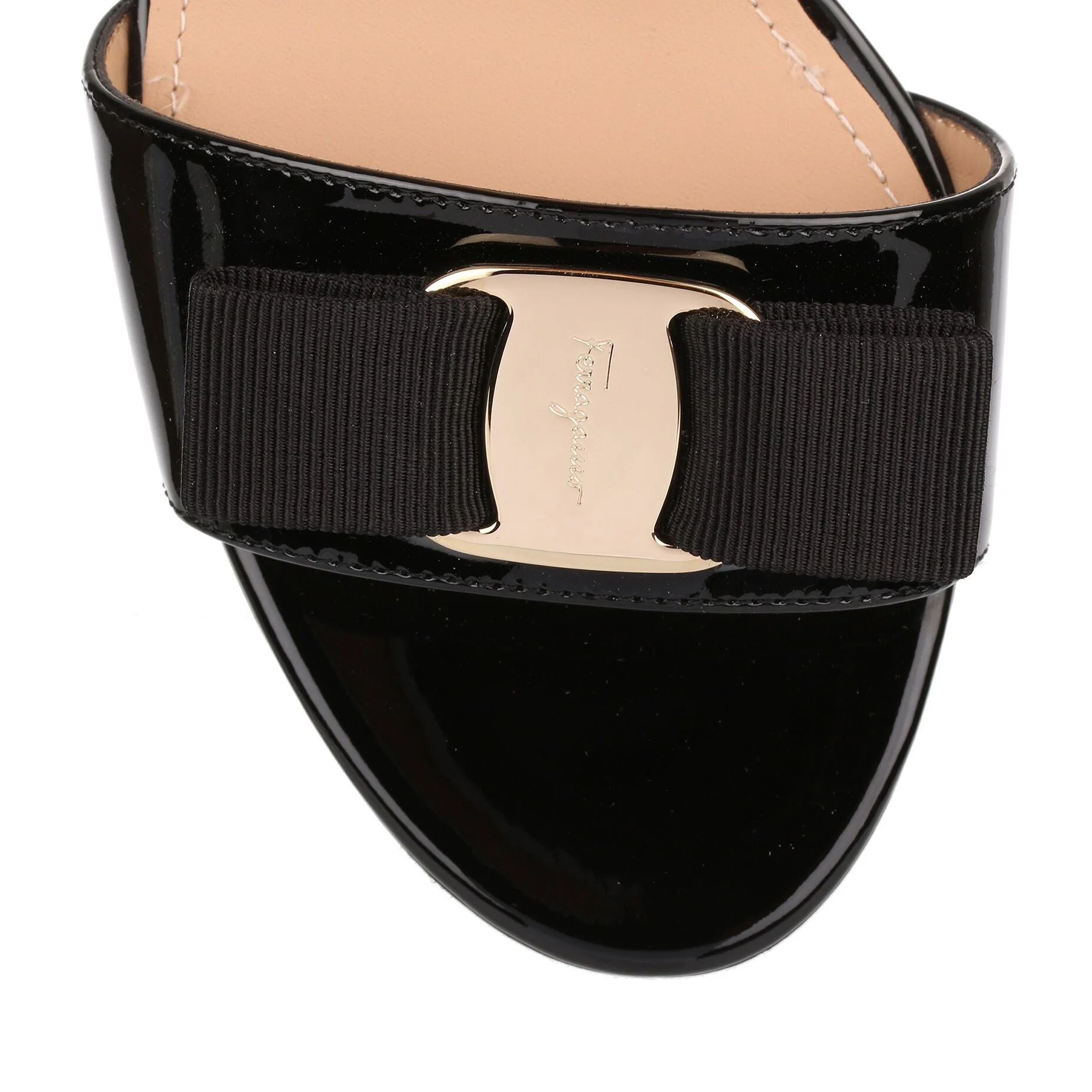 Gavina black patent leather sandal - Image 4