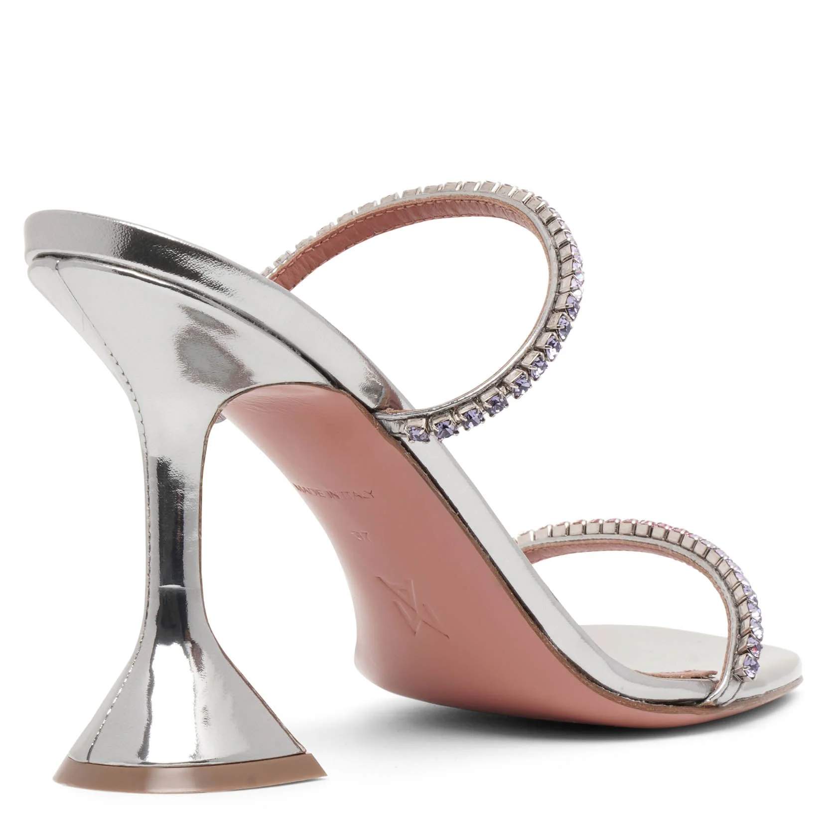 Gilda 95 grey metallic patent sandals - Image 4