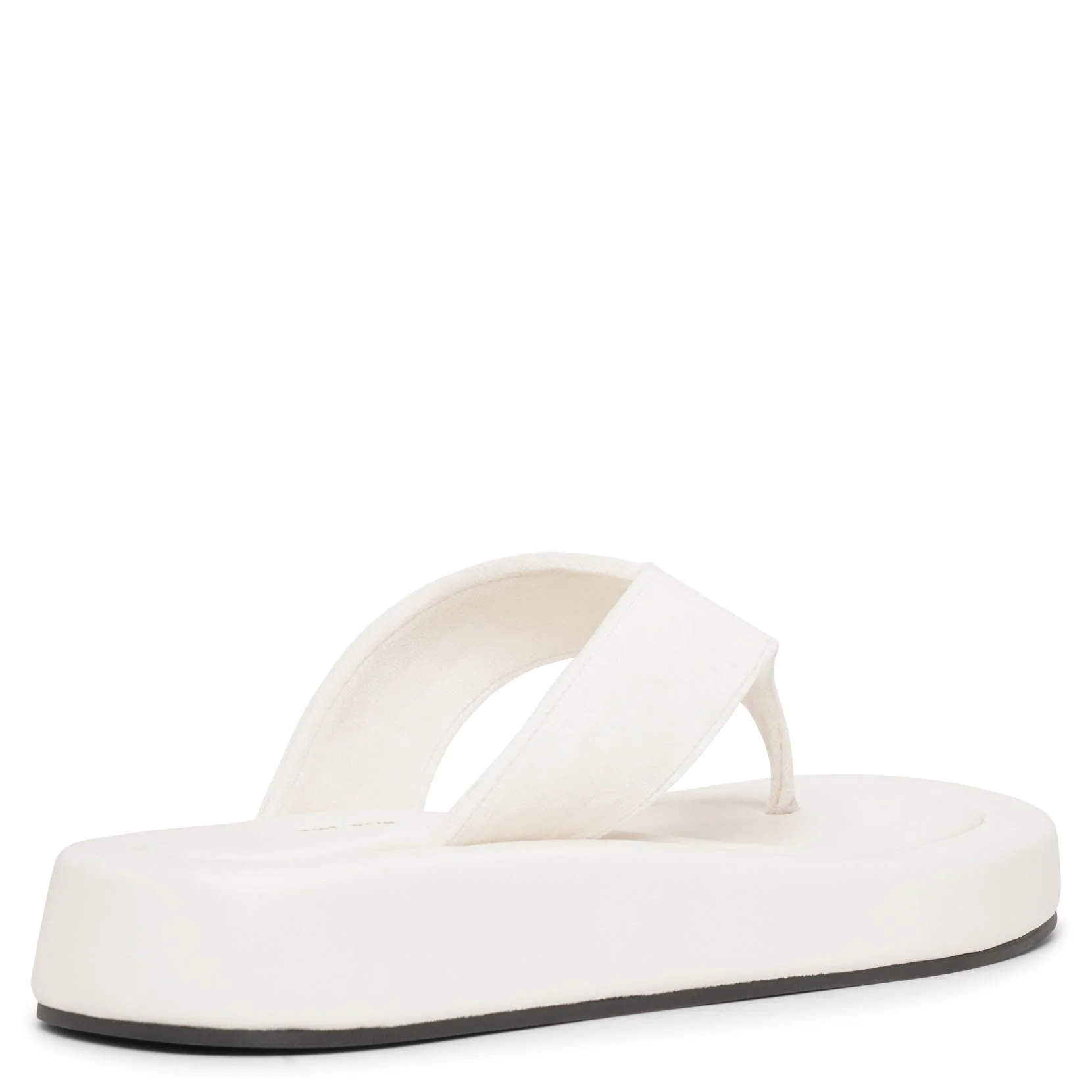 Ginza ivory velvet flip flops - Image 4