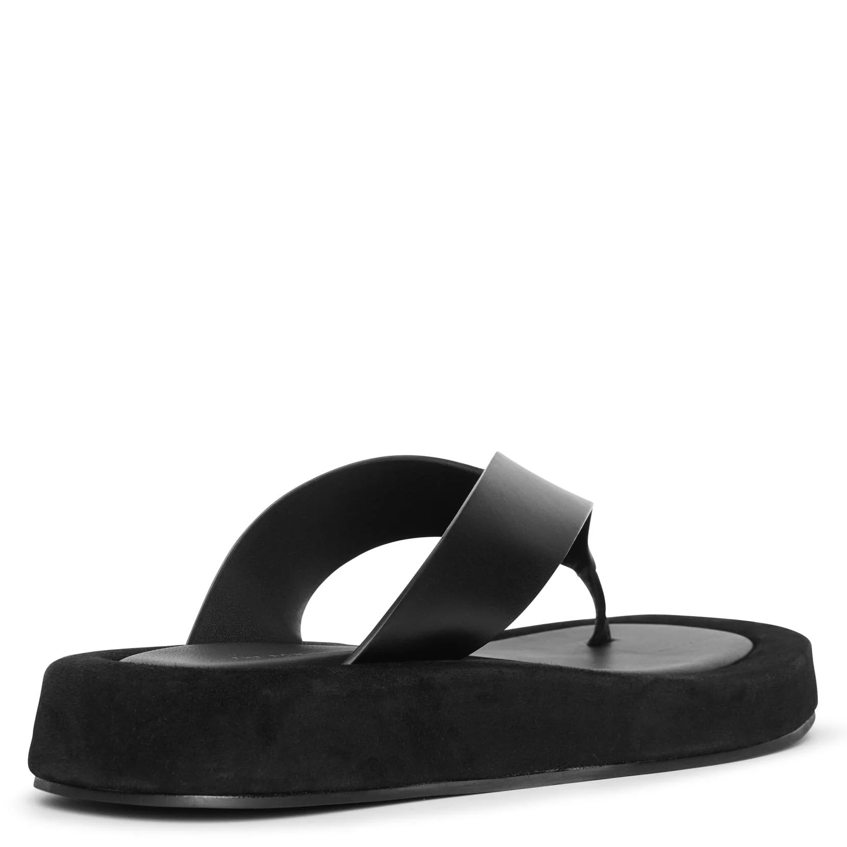 Ginza leather and suede platform flip flops - Image 4