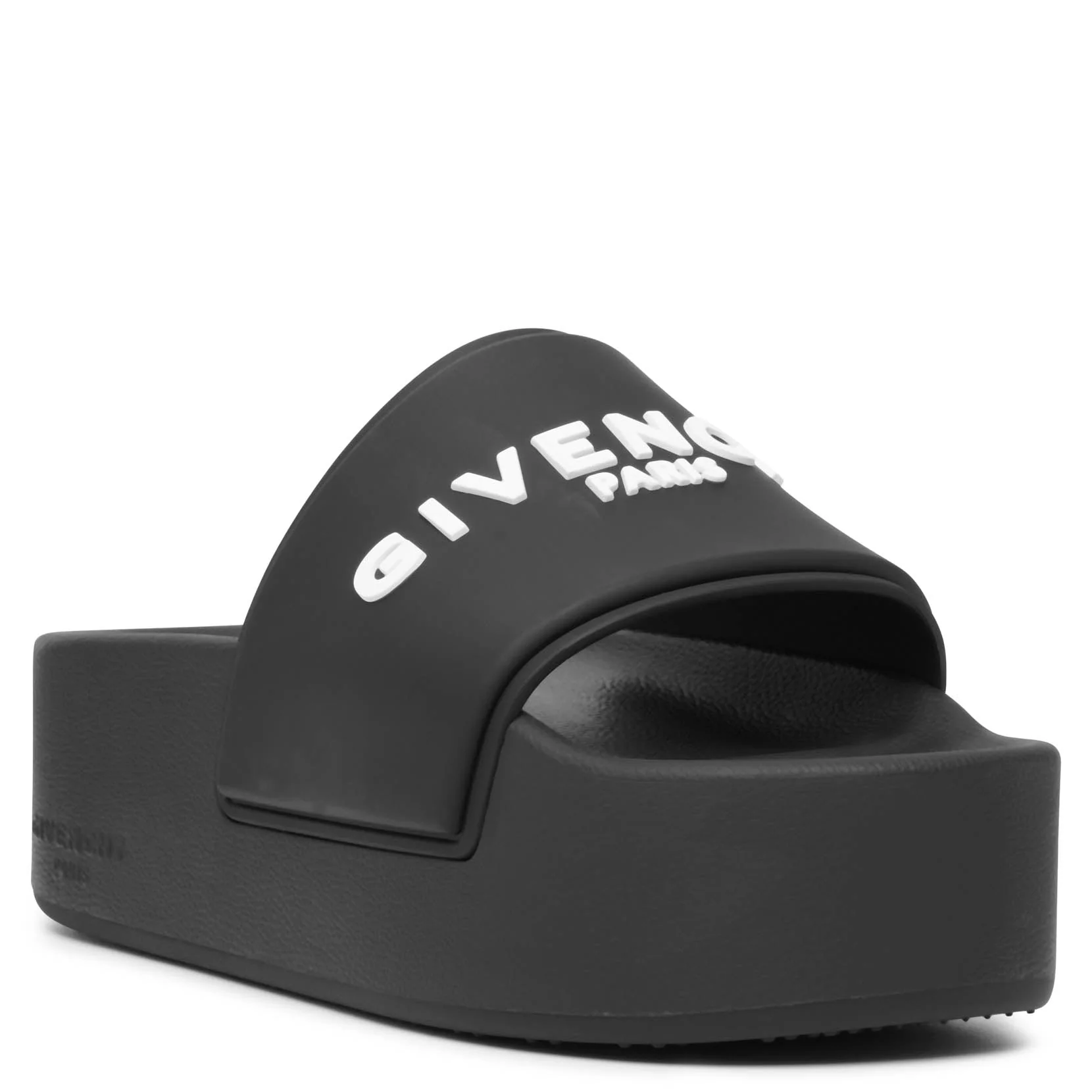 Givenchy Paris black platform slides - Image 3