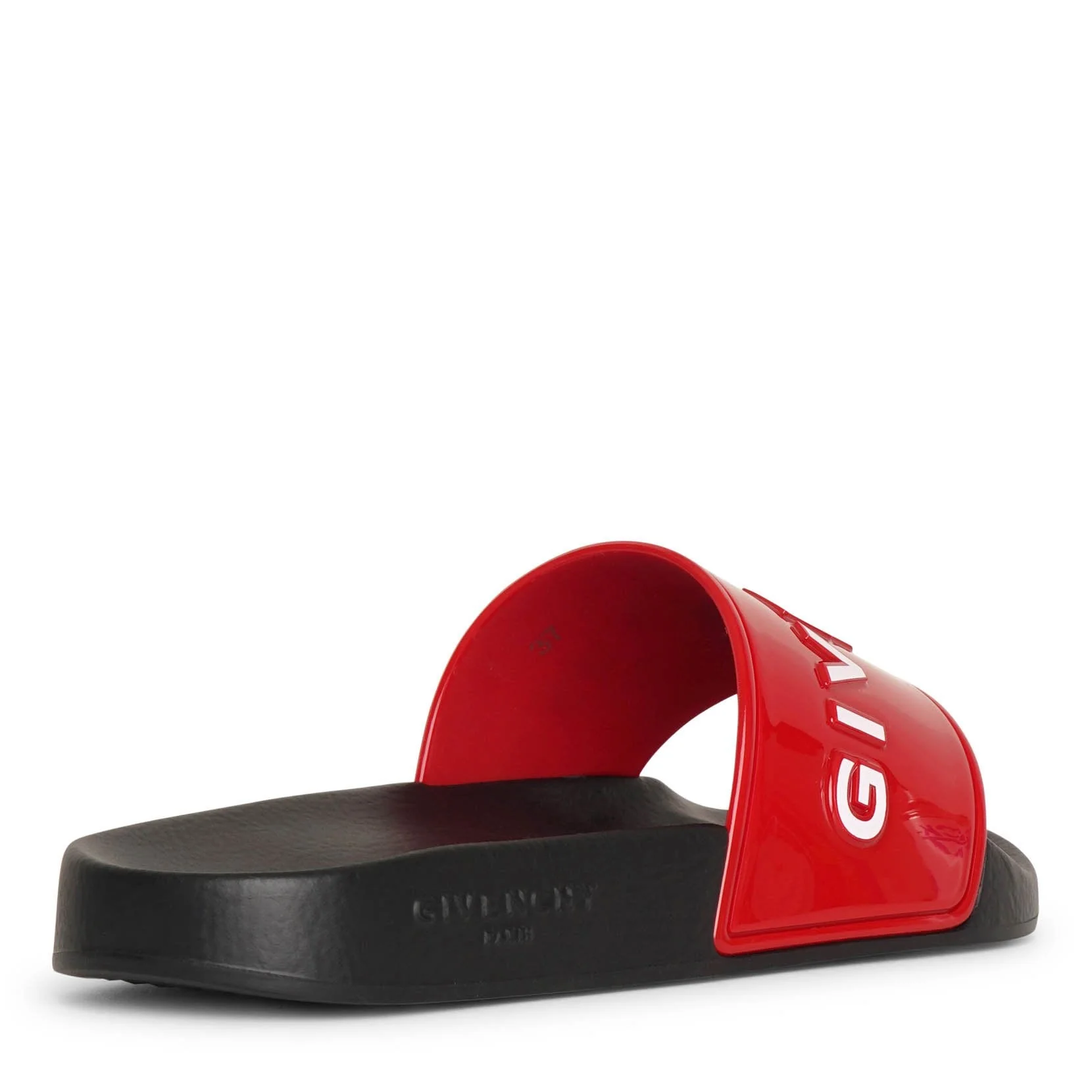 Givenchy Paris rubber glossy red sandals - Image 3