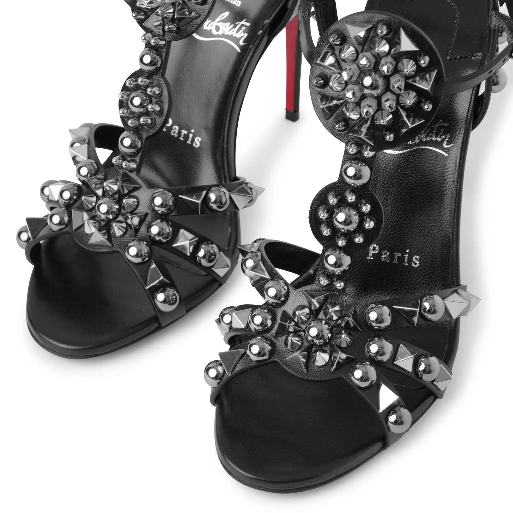 Goldora 100 black leather sandals - Image 6