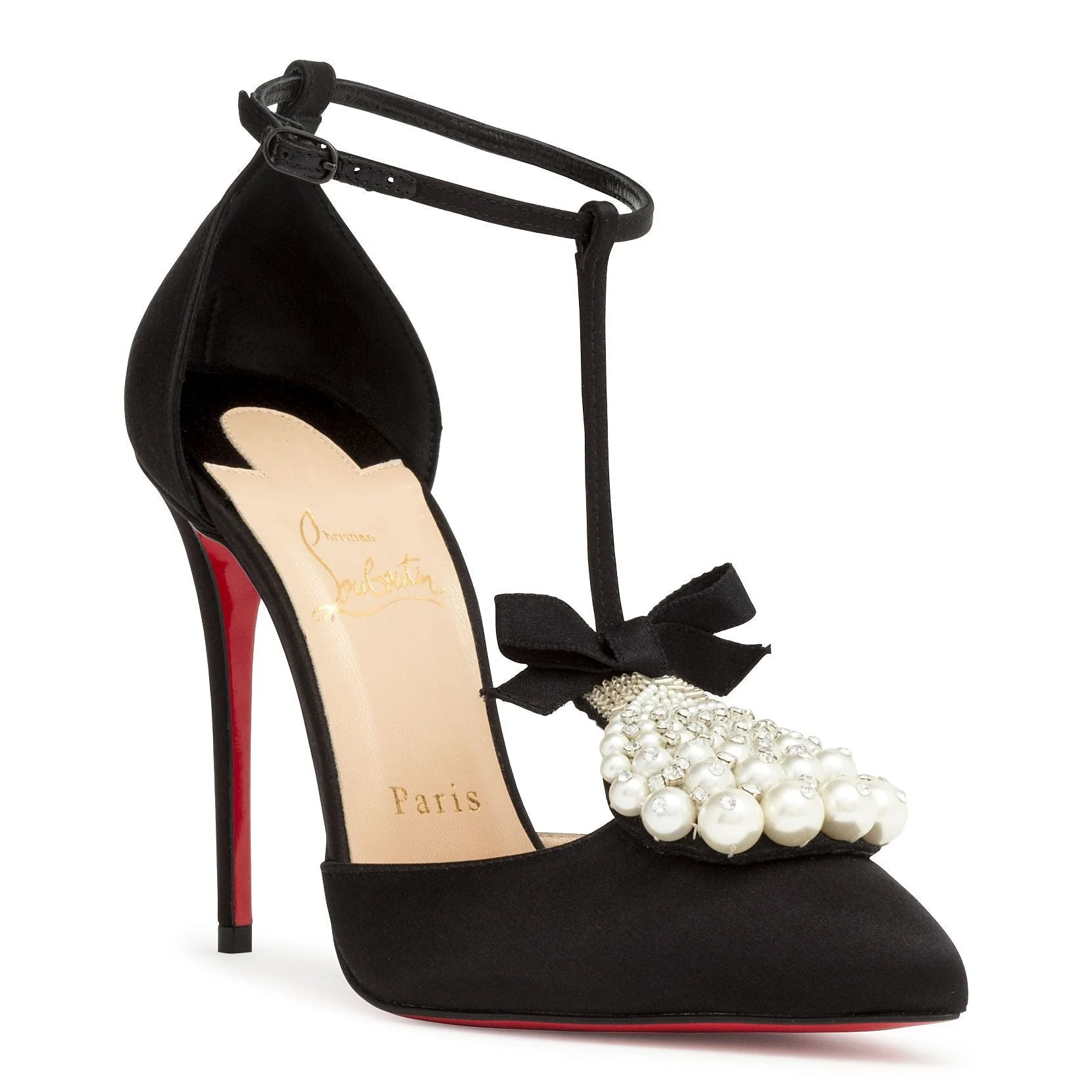 Goyetta black satin pumps - Image 2