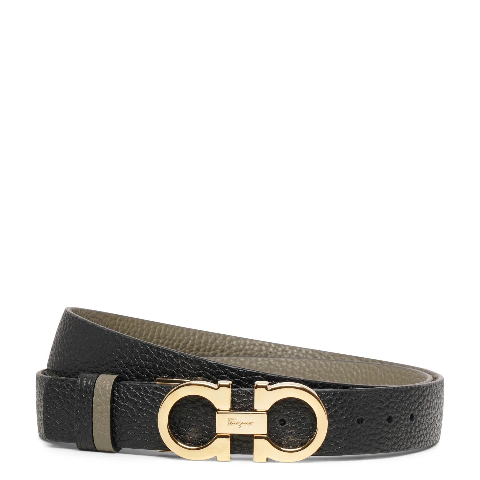 Grained leather 25mm reversible belt - Image 3