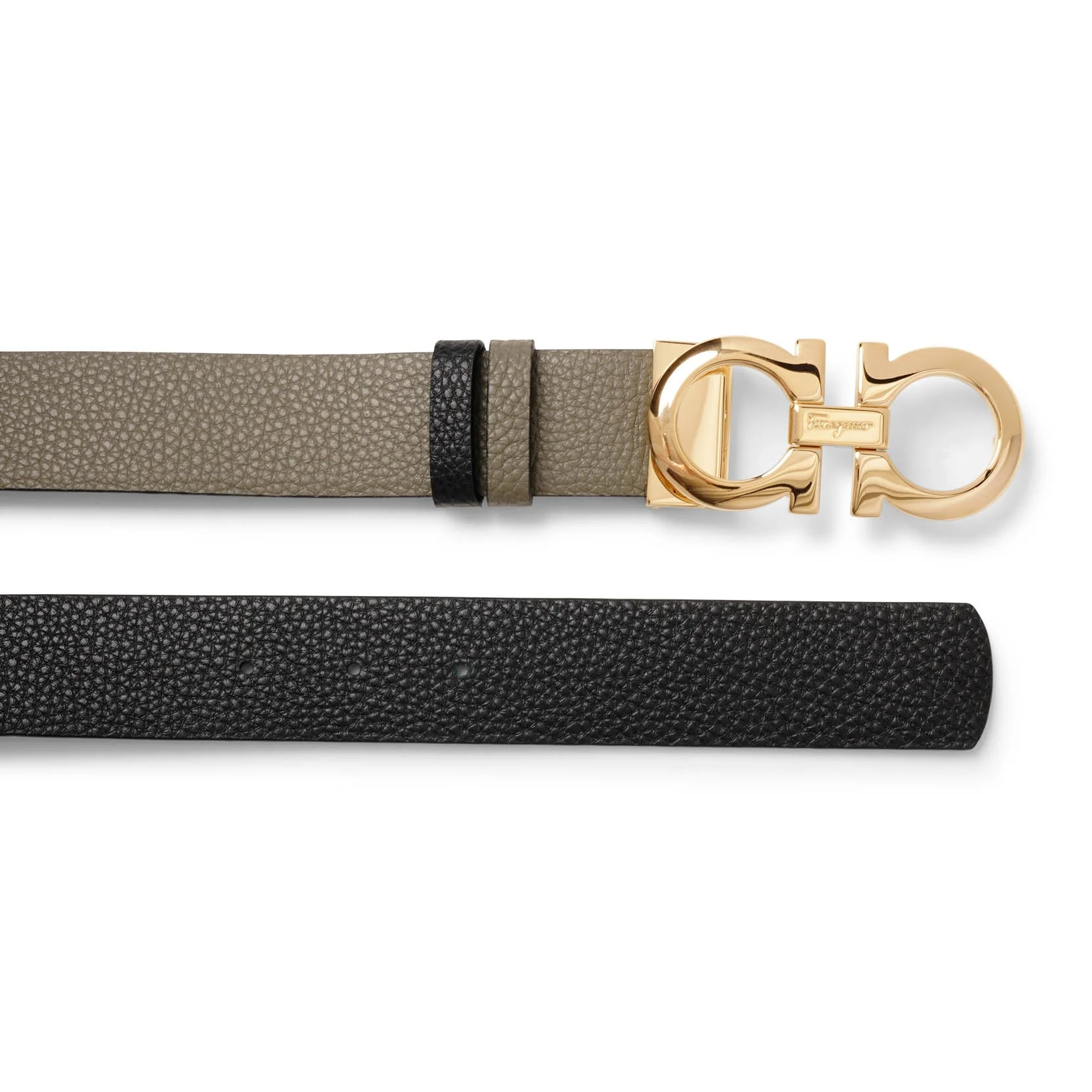Grained leather 35mm reversible belt - Image 4