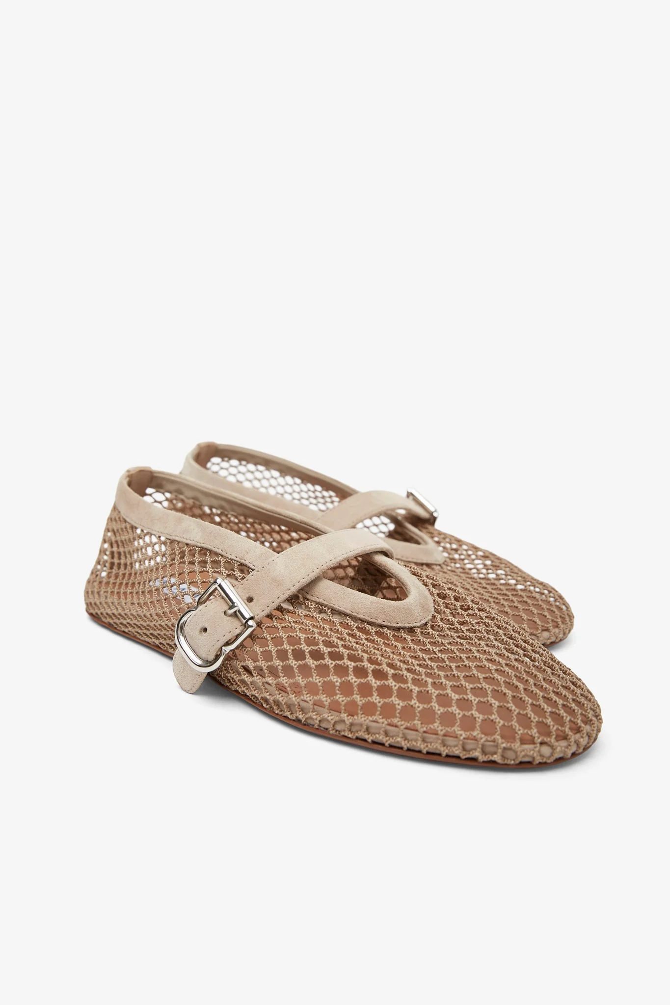 Greige mesh ballet flats - Image 4