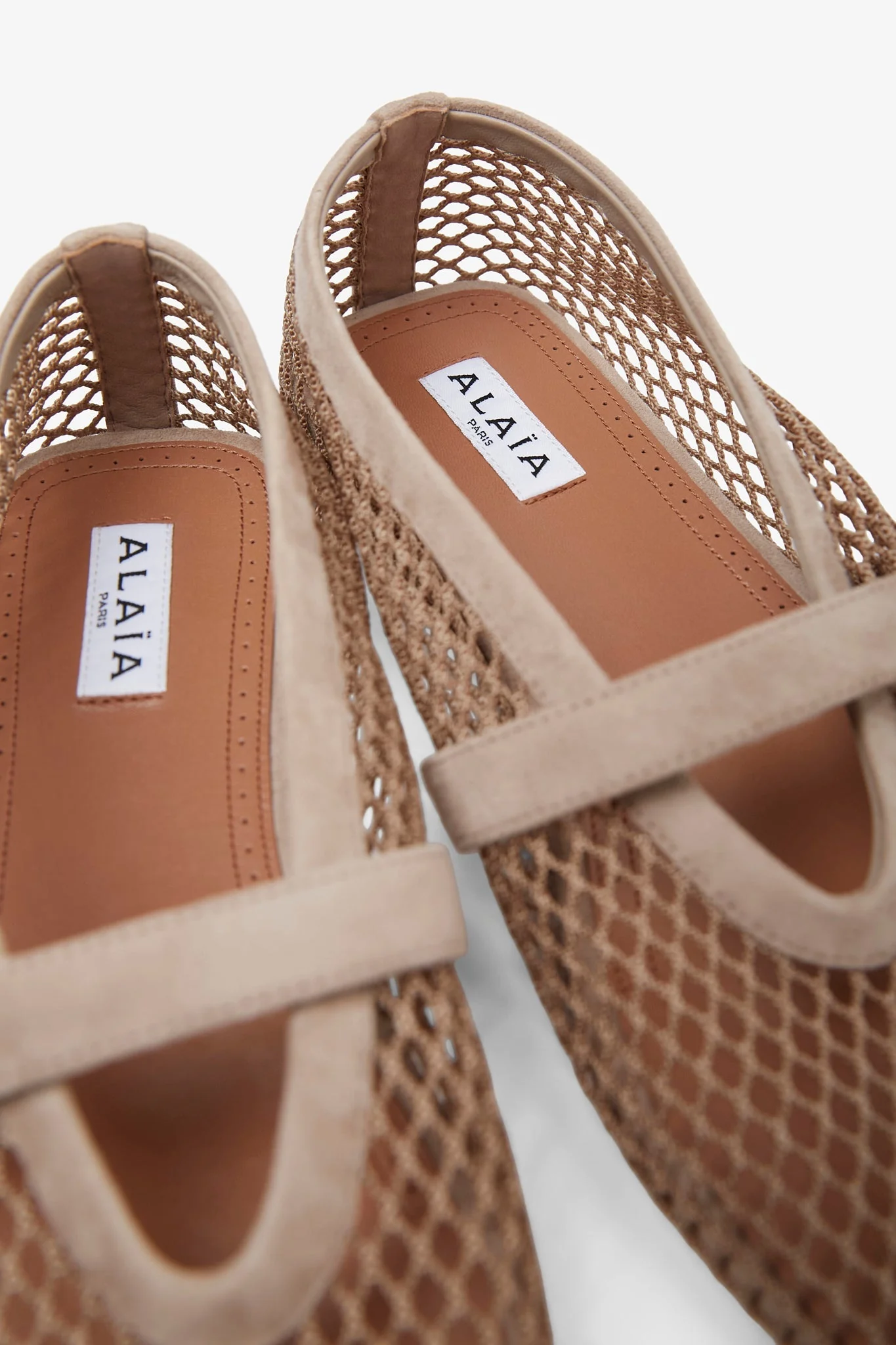 Greige mesh ballet flats - Image 5