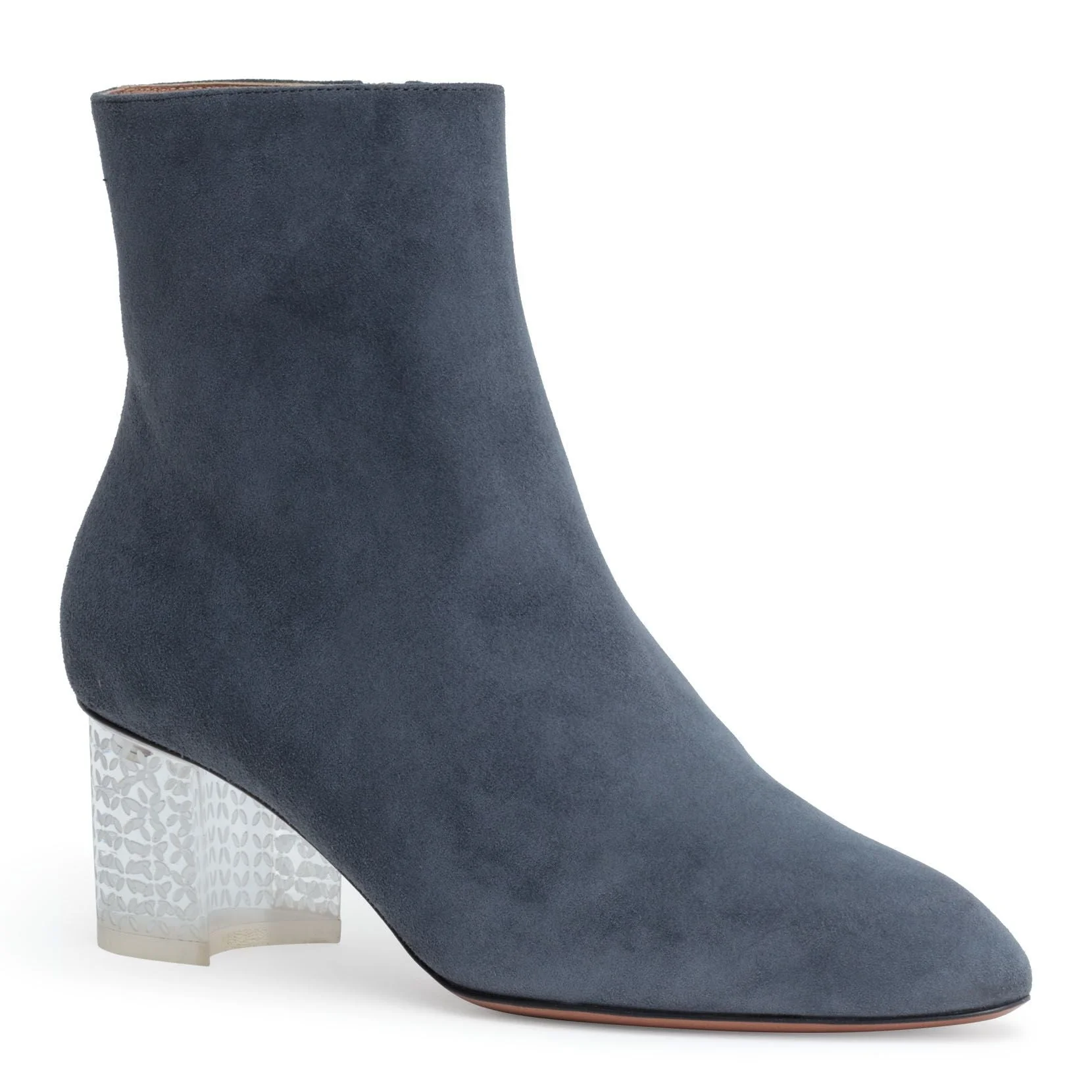 Grey 50 suede plexi heel boots - Image 2