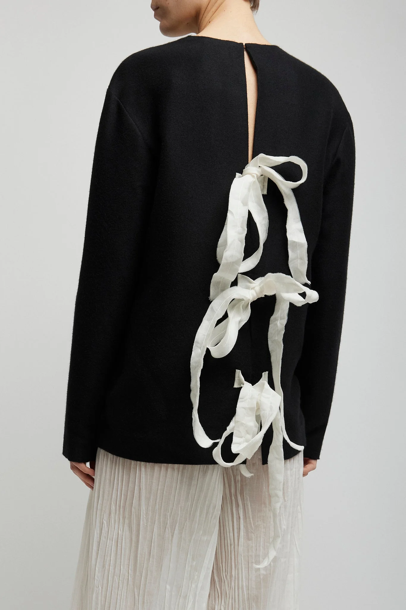 Guri ribbon back cashmere top - Image 5