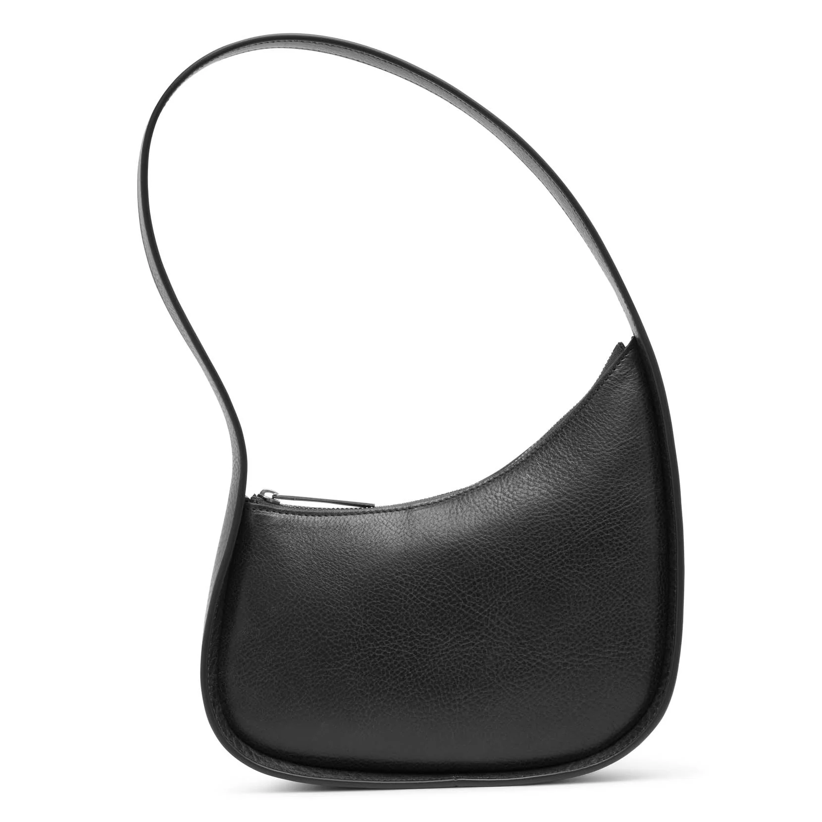 Half moon black leather bag - Image 4