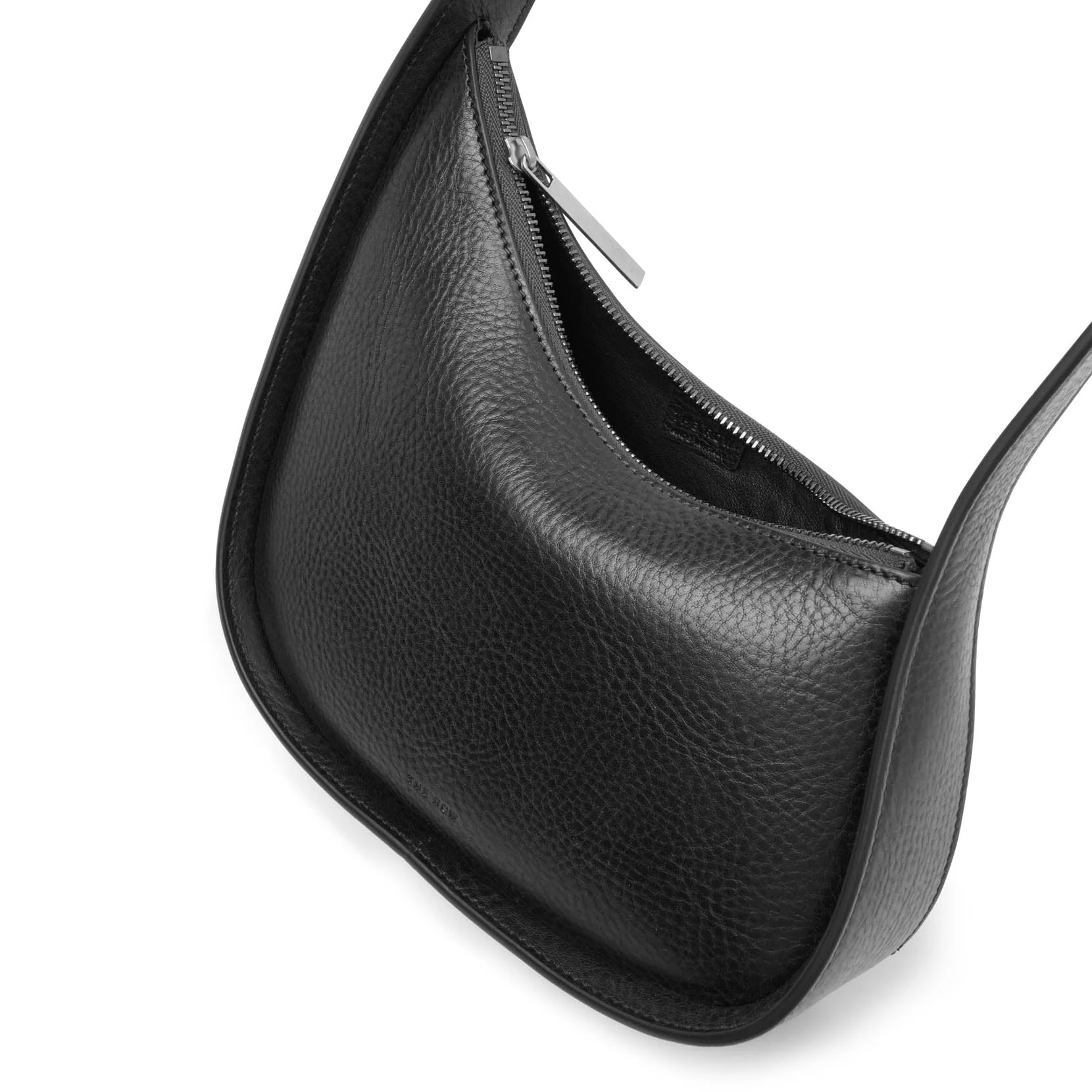 Half moon black leather bag - Image 5