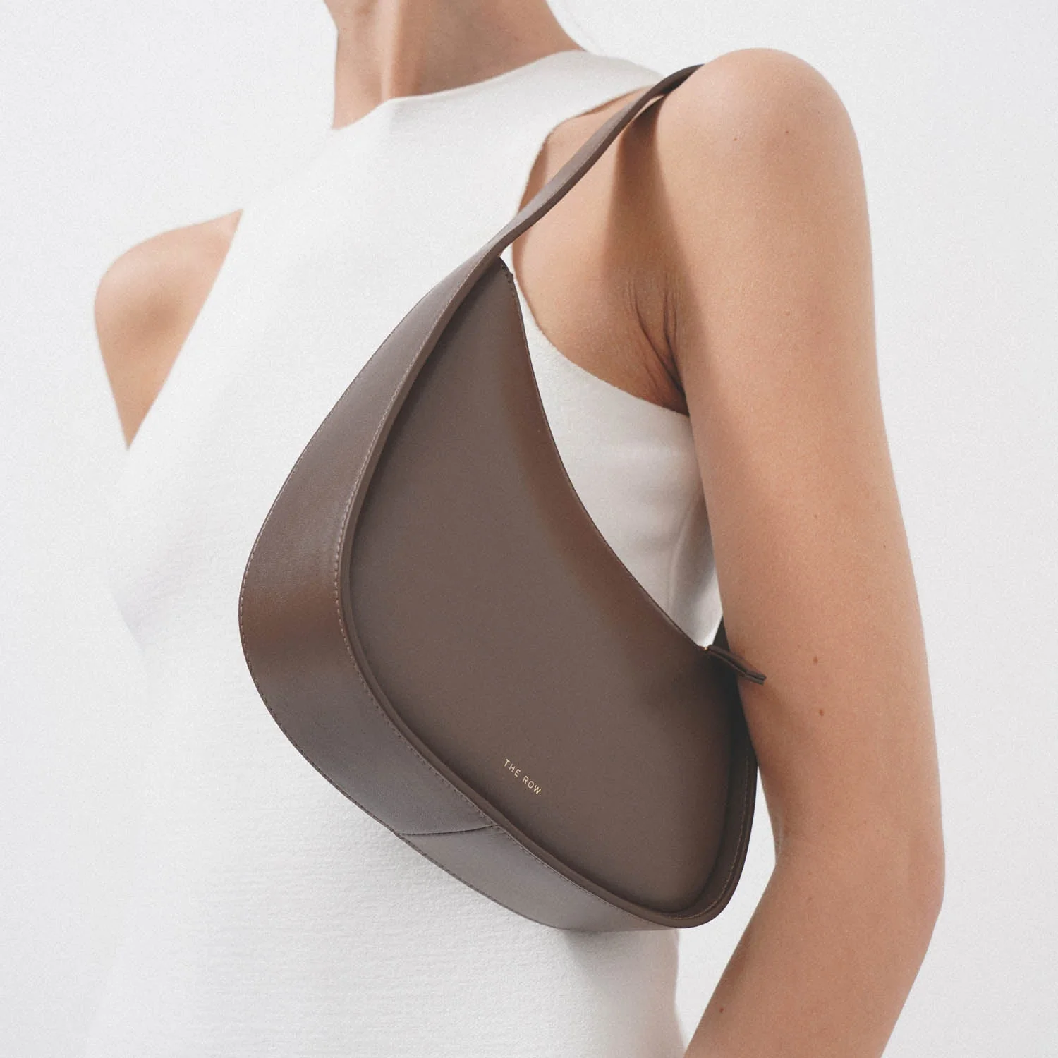 Half Moon brown leather shoulder bag - Image 6