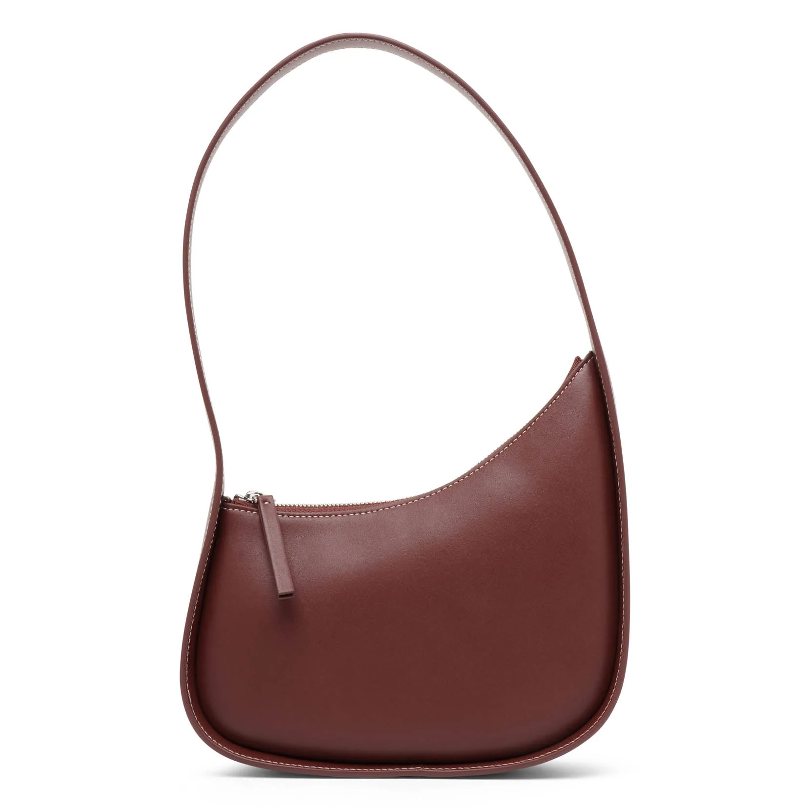 Half Moon red leather shoulder bag - Image 4