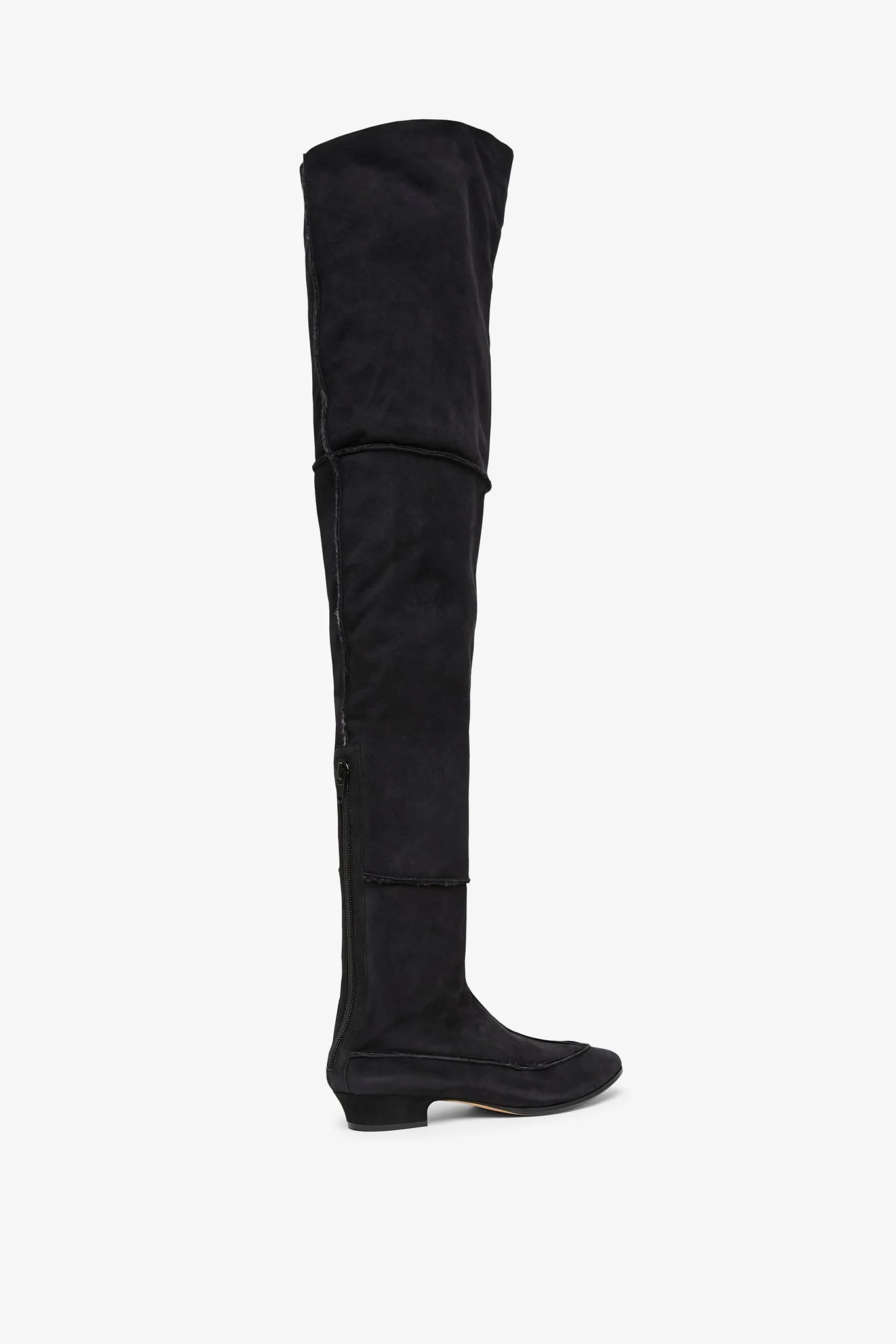 Hereditas 25 black fur over knee boots - Image 3