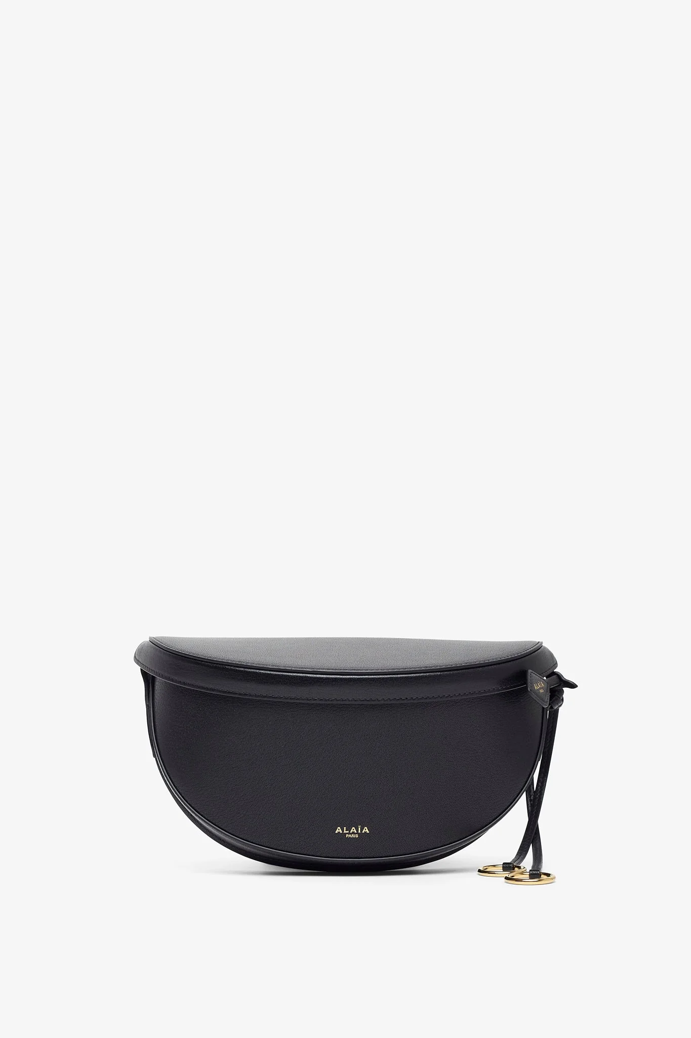 Hip east west black leather bag - Image 4