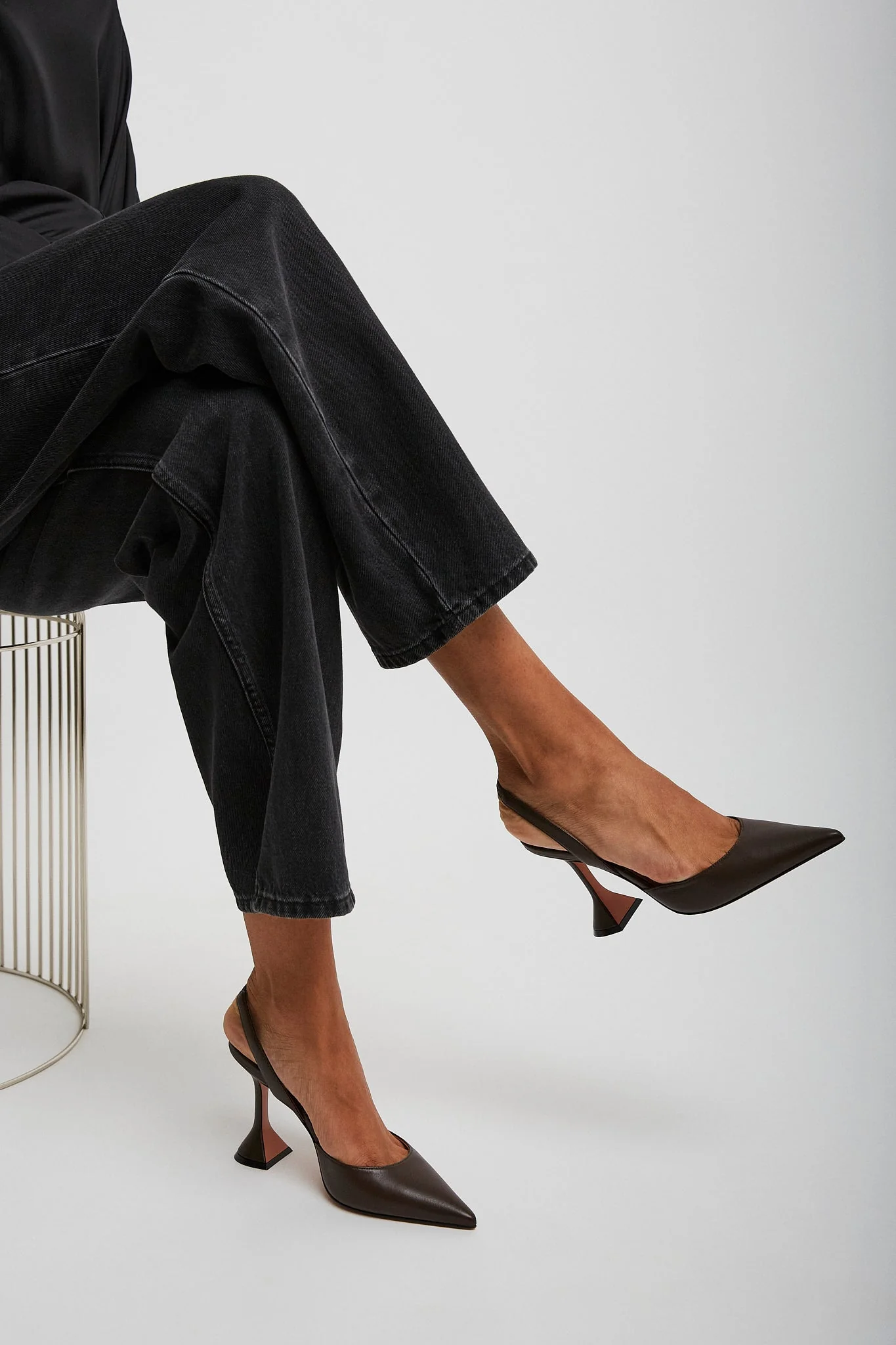 Holli 95 brown leather slingbacks - Image 2