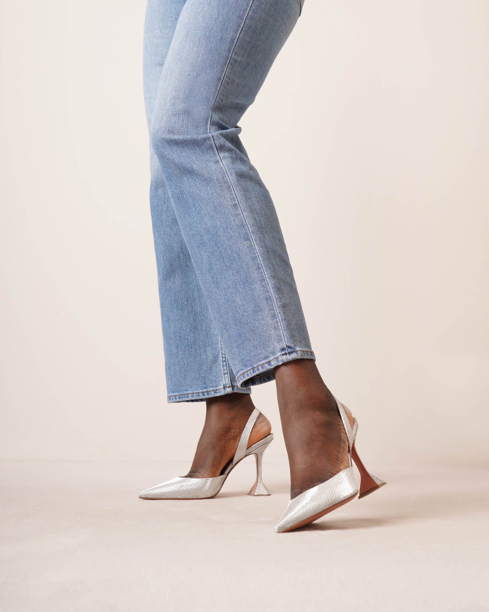 Holli sling silver metallic pumps - Image 2