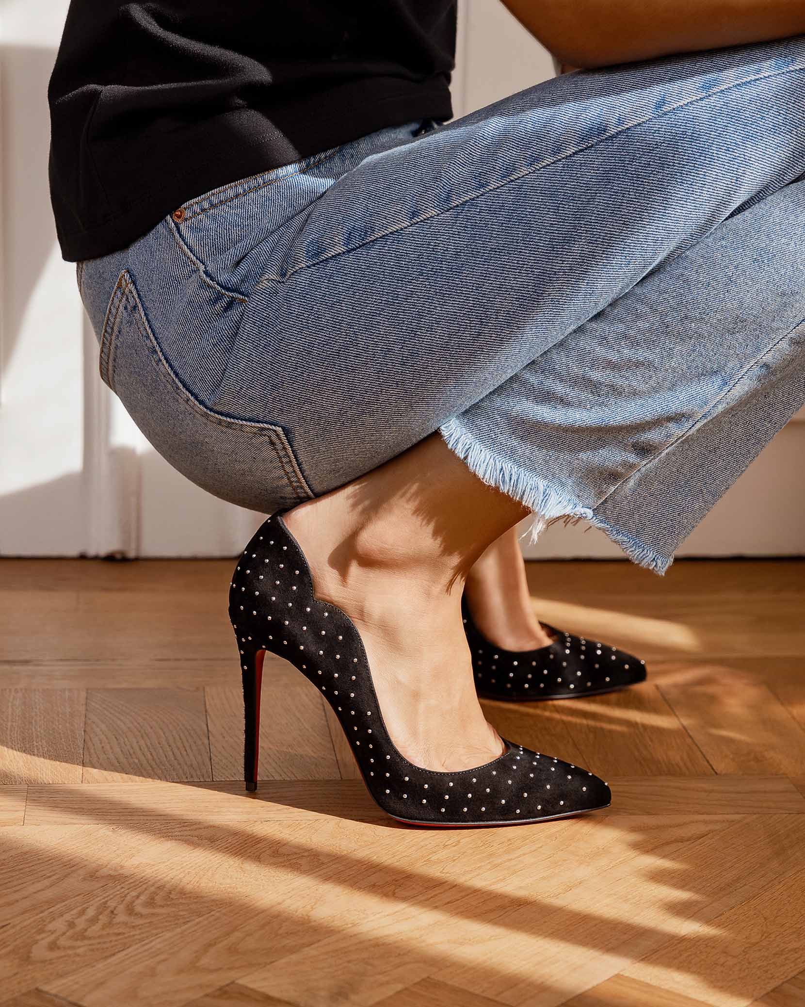 Hot Chick 100 plume suede pumps - Image 2