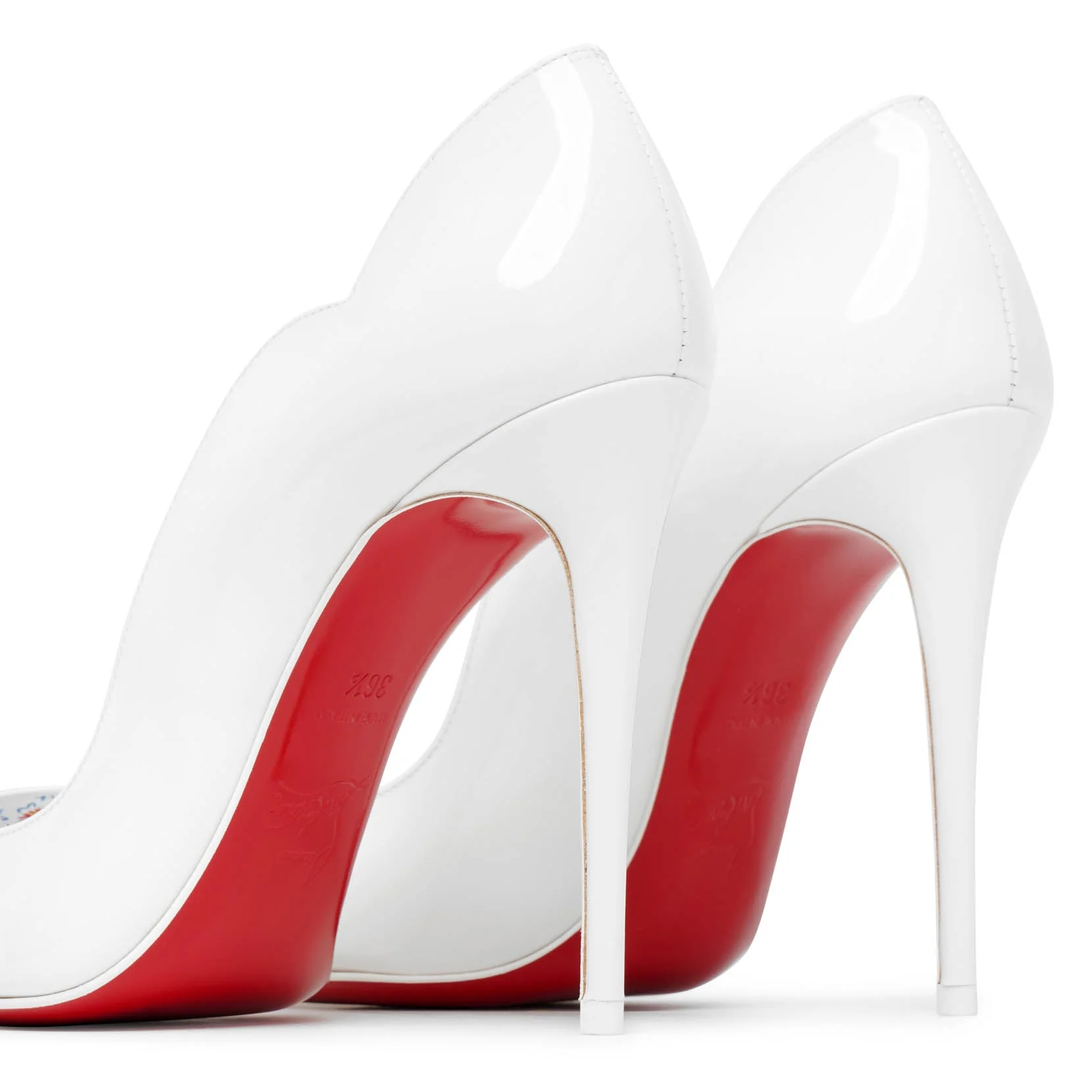 Hot Chick 100 white patent pumps - Image 5