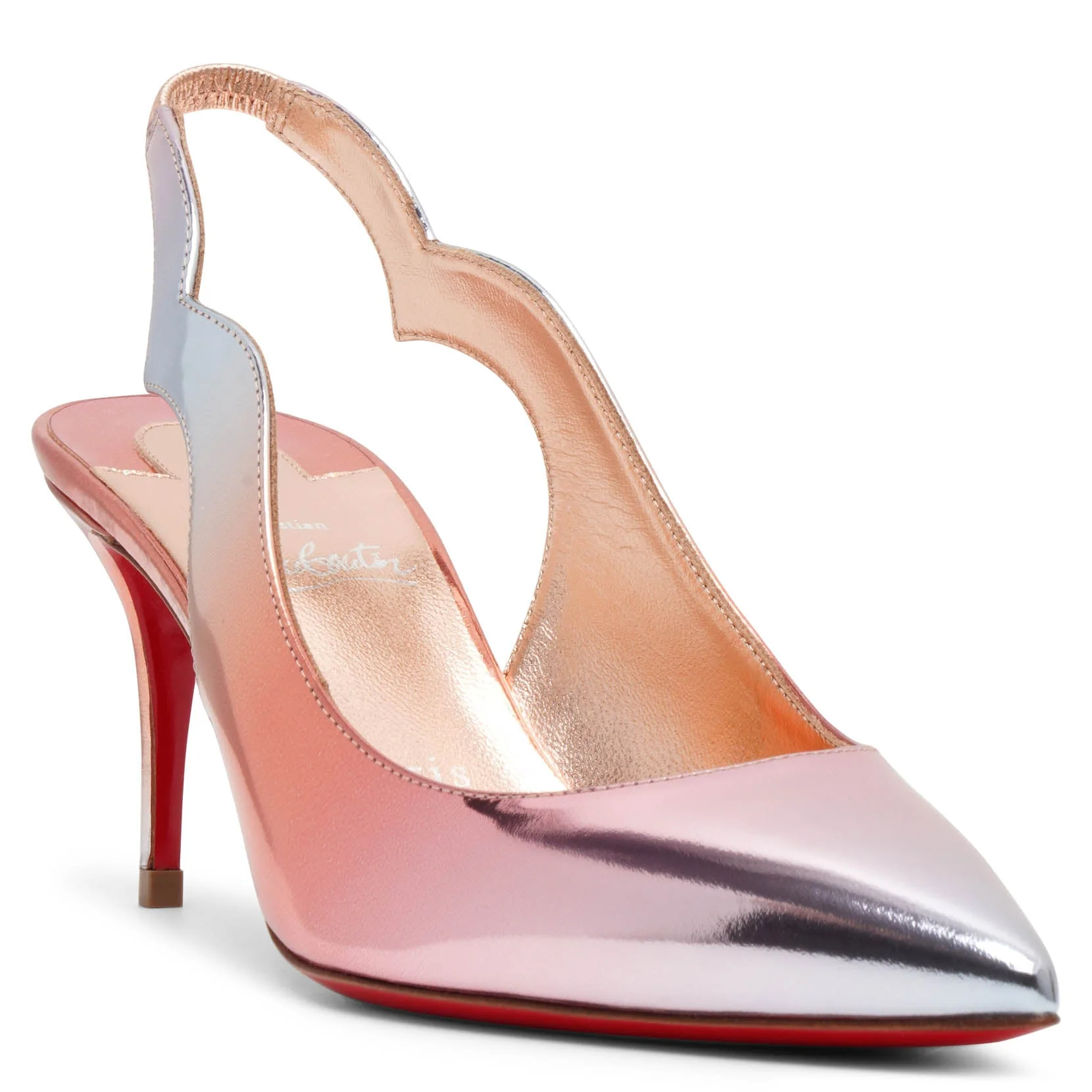 Hot Chick 70 metallic patent slingbacks - Image 3