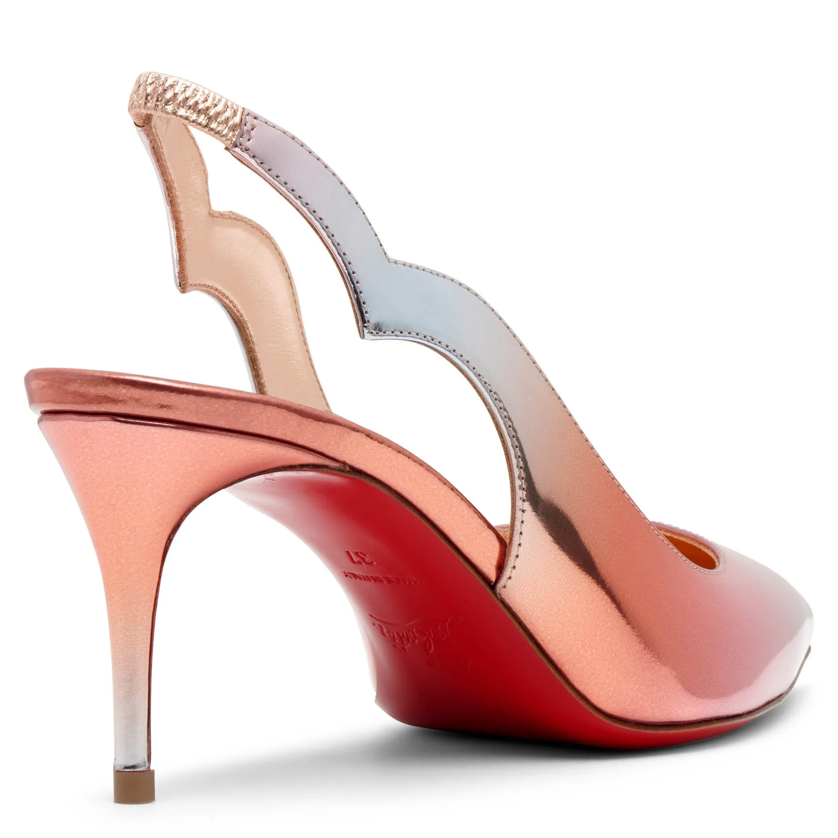 Hot Chick 70 metallic patent slingbacks - Image 4