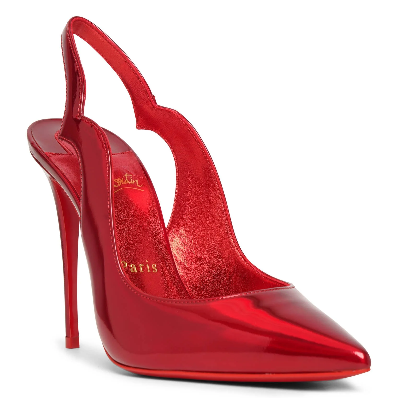 Hot Chick sling 100 red patent pumps - Image 3