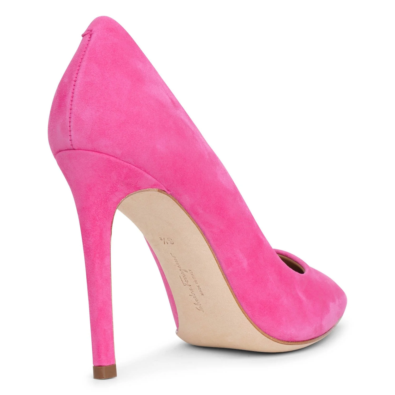 Hot pink 105 suede pumps - Image 4