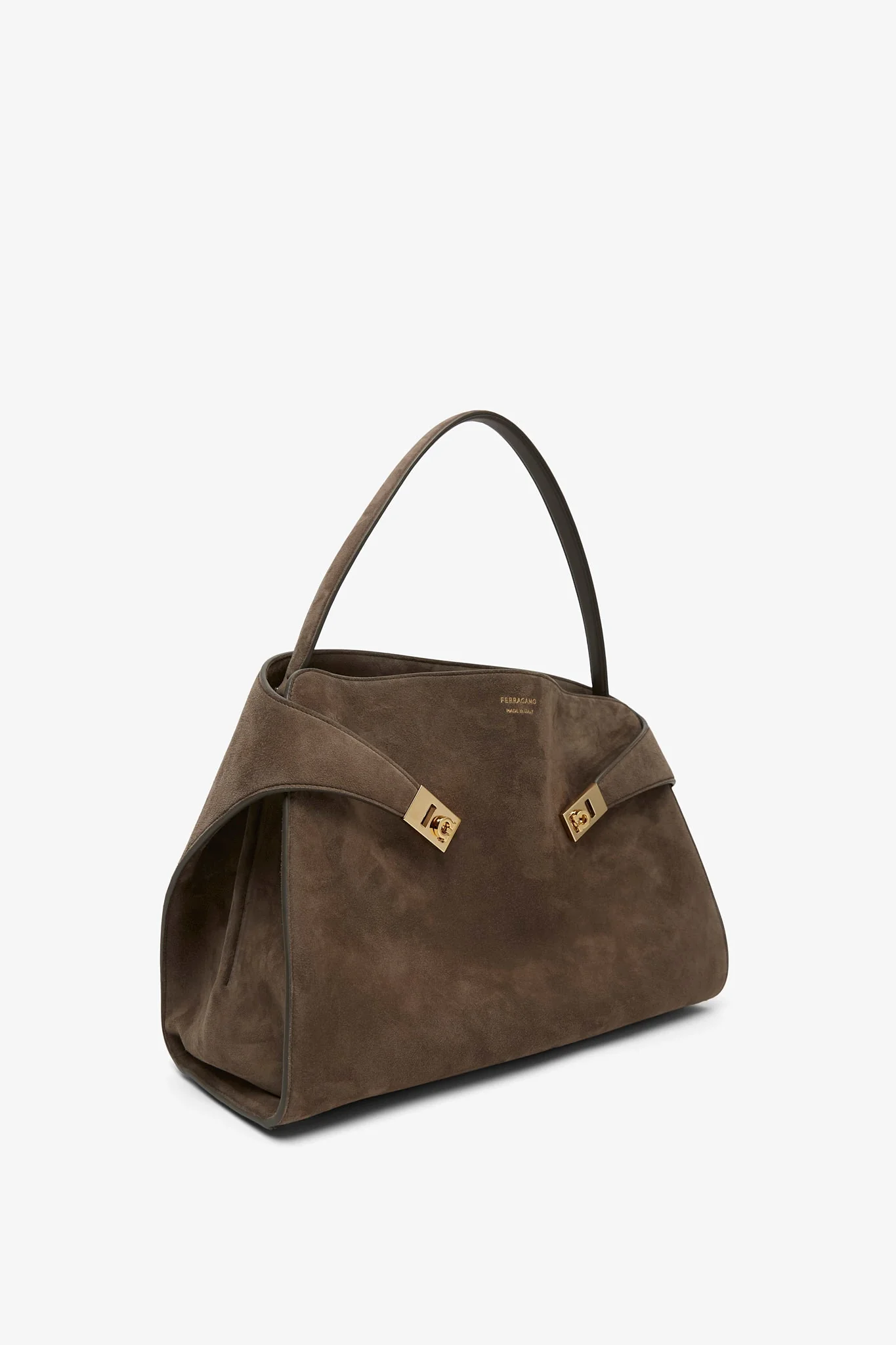 Hug large suede shoulder bag - Image 3