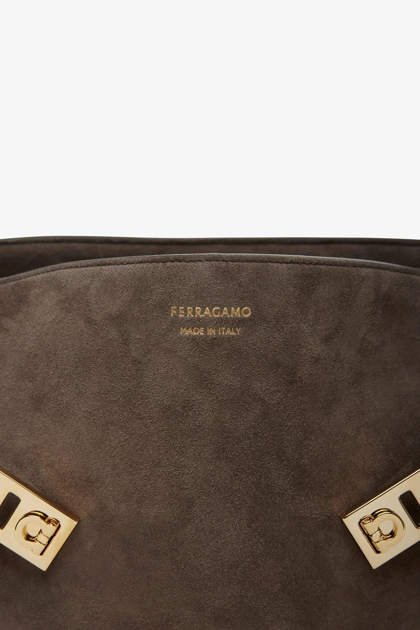 Hug large suede shoulder bag - Image 5
